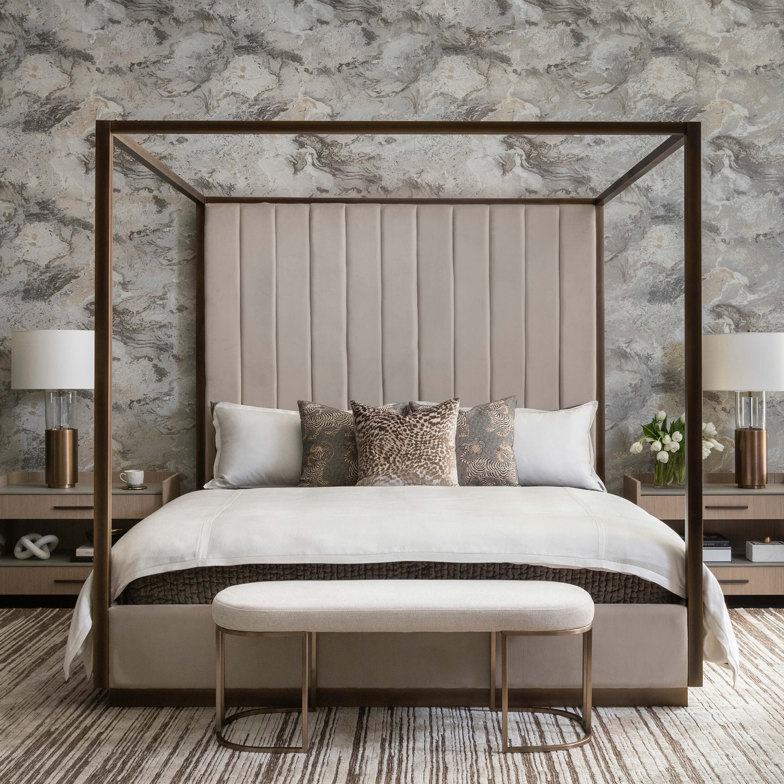 Casette Canopy King Bed, Piccolo Prosecco - Image 5