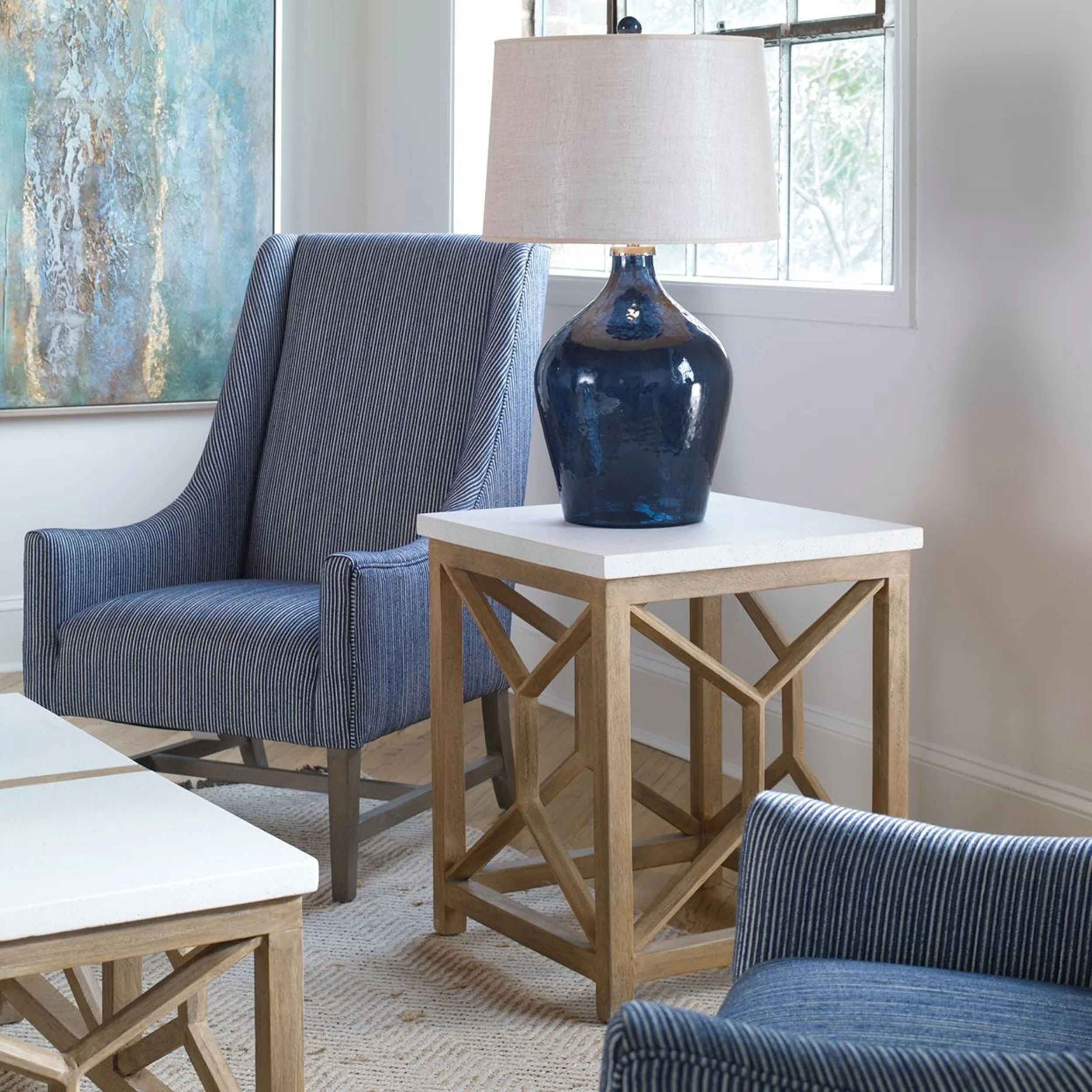 Catali End Table, Ivory/Oatmeal - Image 4
