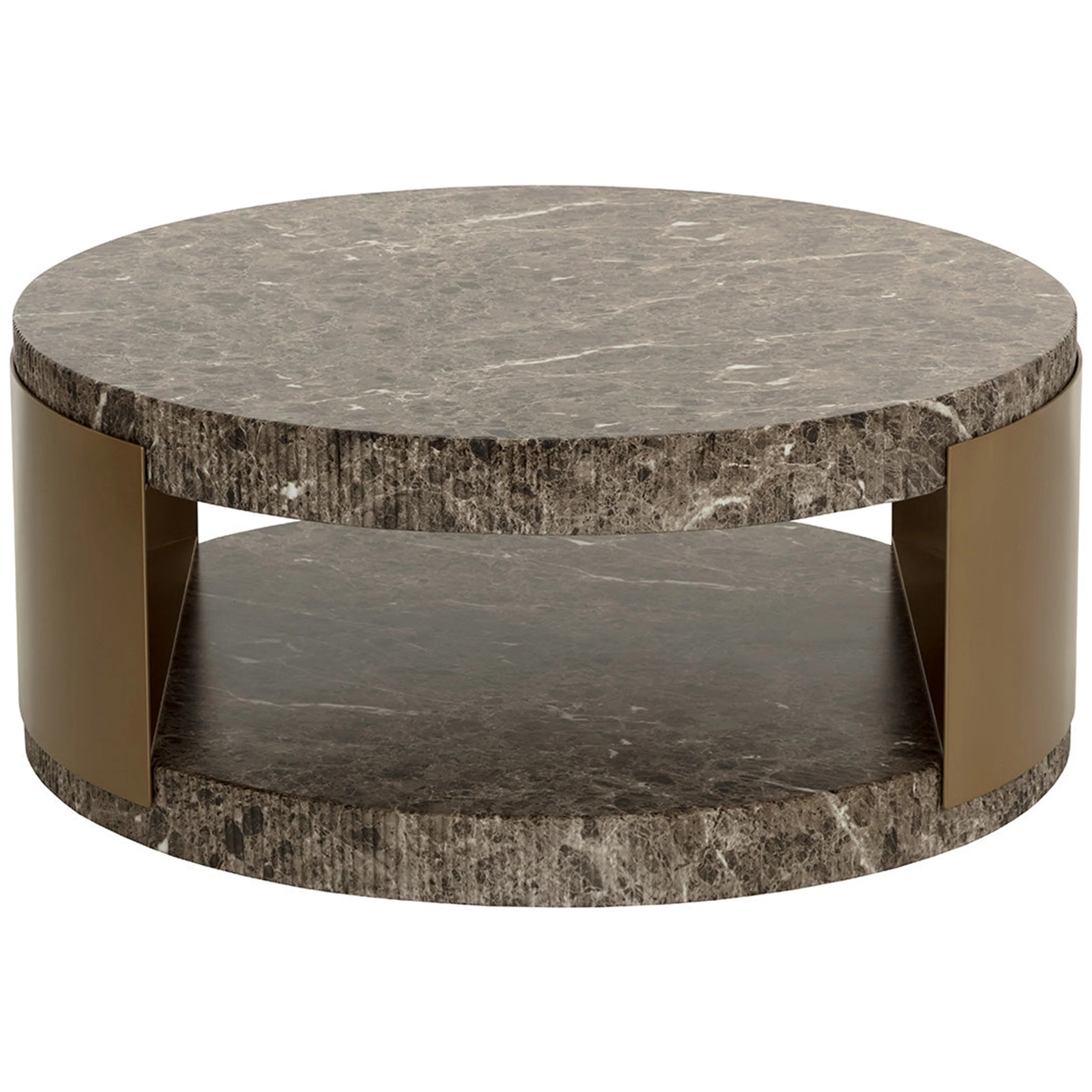 Cavette Coffee Table, Marble-Look Dark Emperador - Image 2