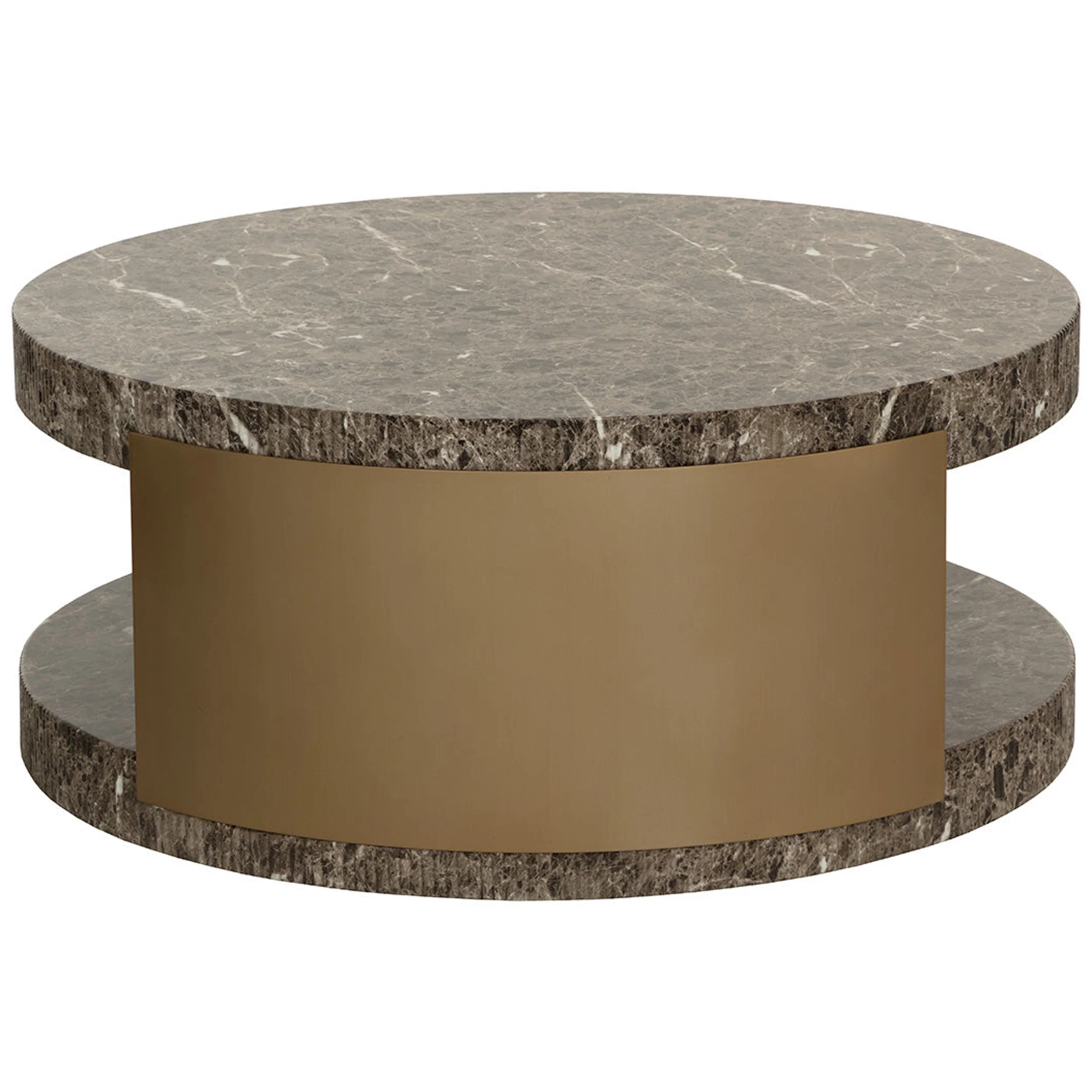 Cavette Coffee Table, Marble-Look Dark Emperador - Image 3