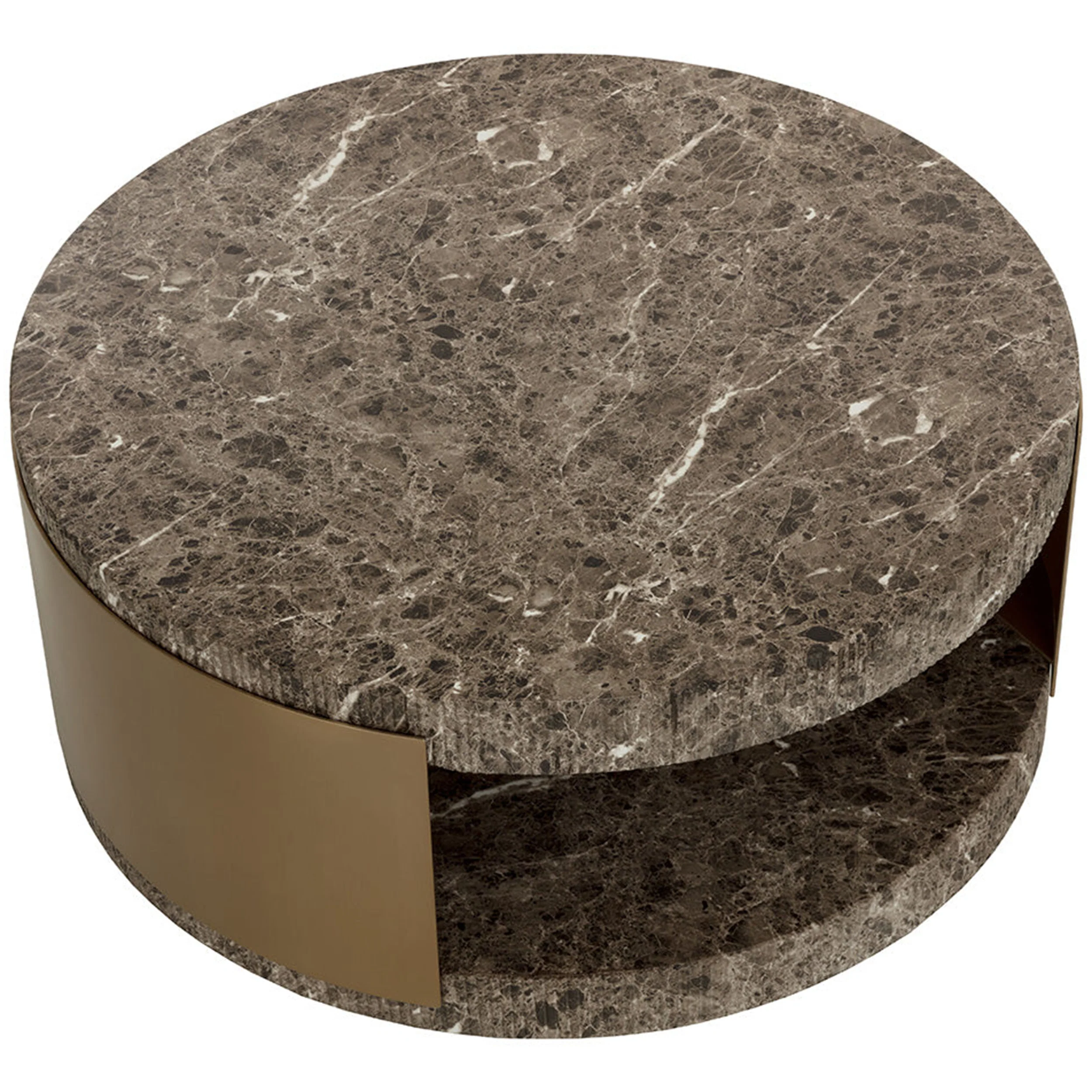 Cavette Coffee Table, Marble-Look Dark Emperador - Image 4