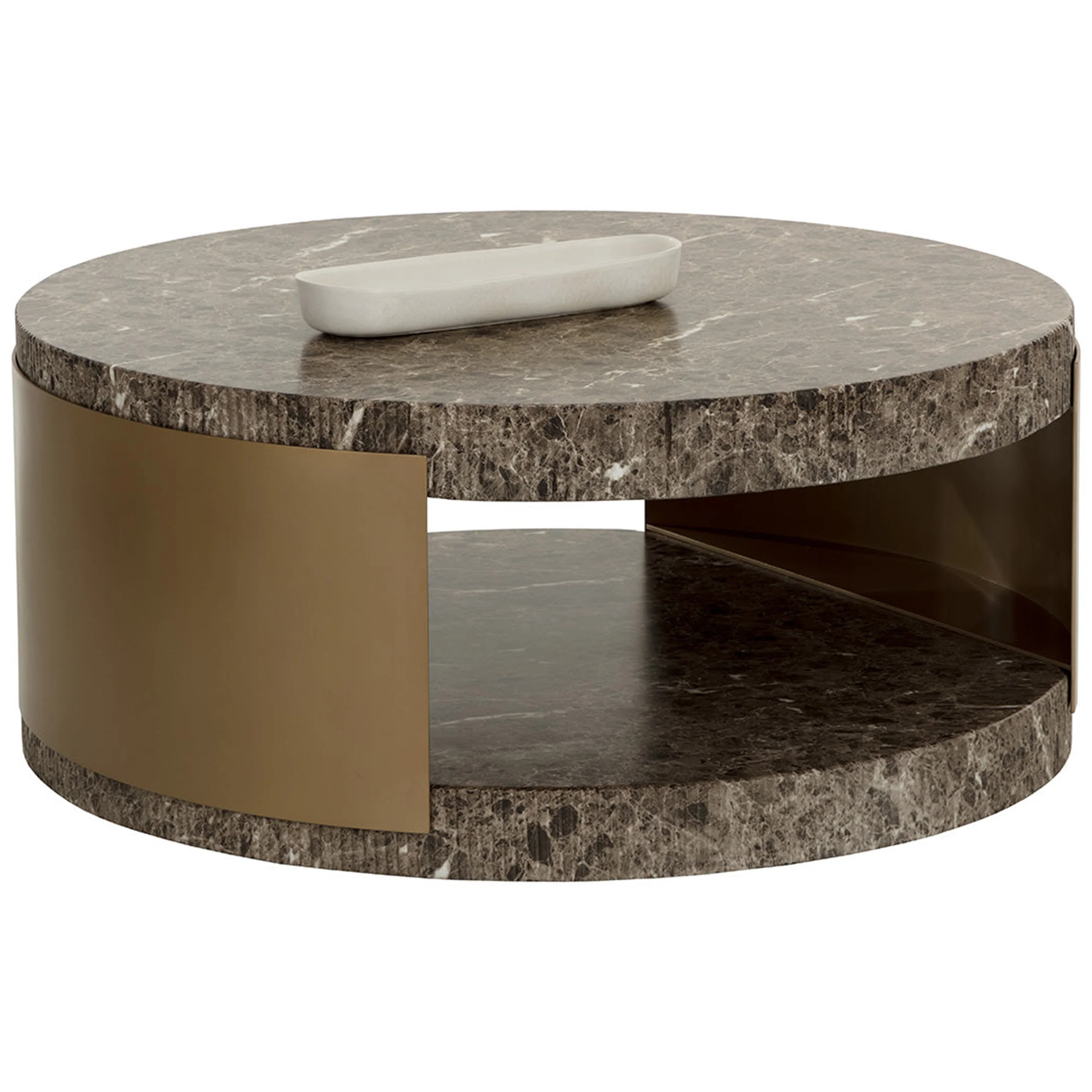 Cavette Coffee Table, Marble-Look Dark Emperador - Image 6