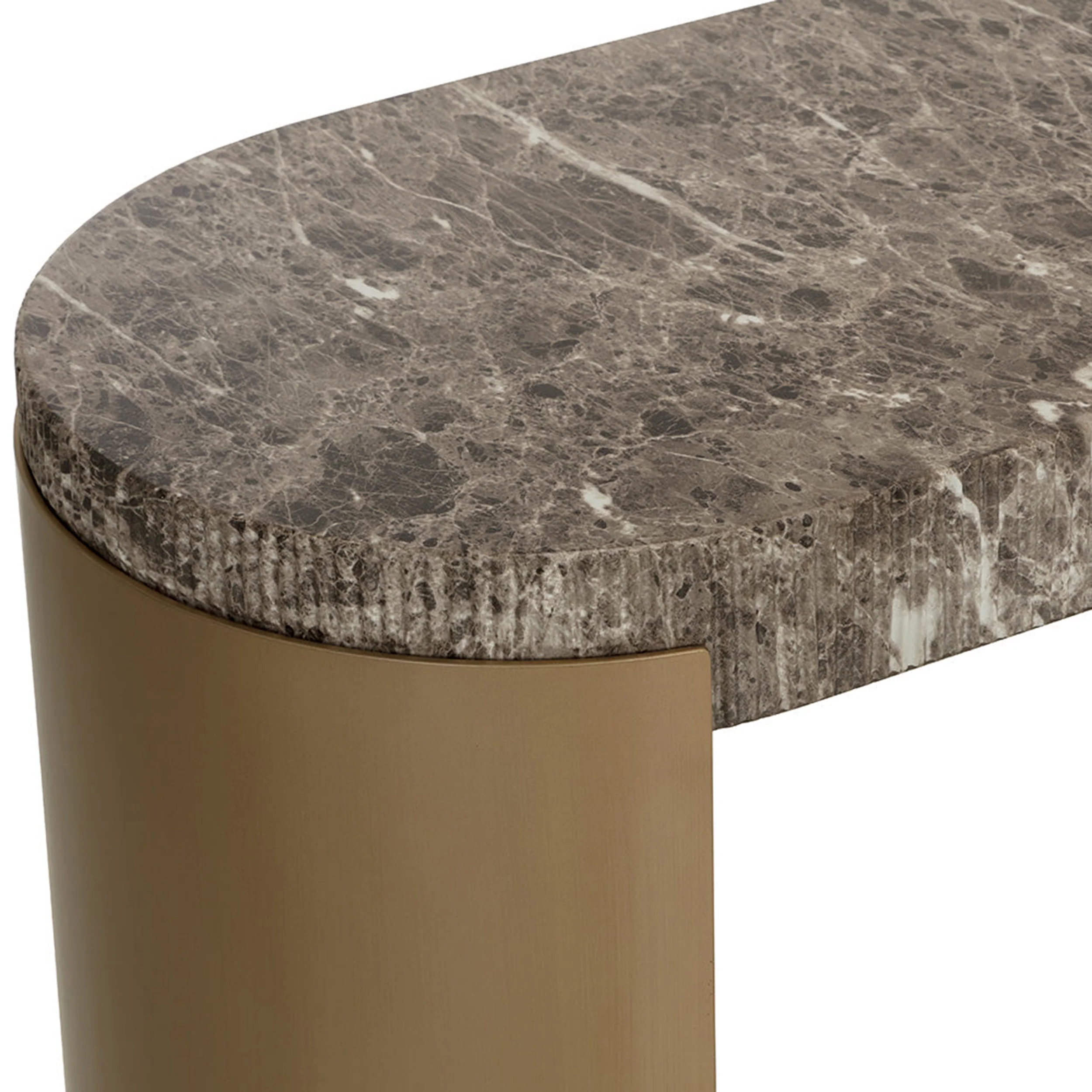 Cavette Console Table, Marble-Look Dark Emperador - Image 4