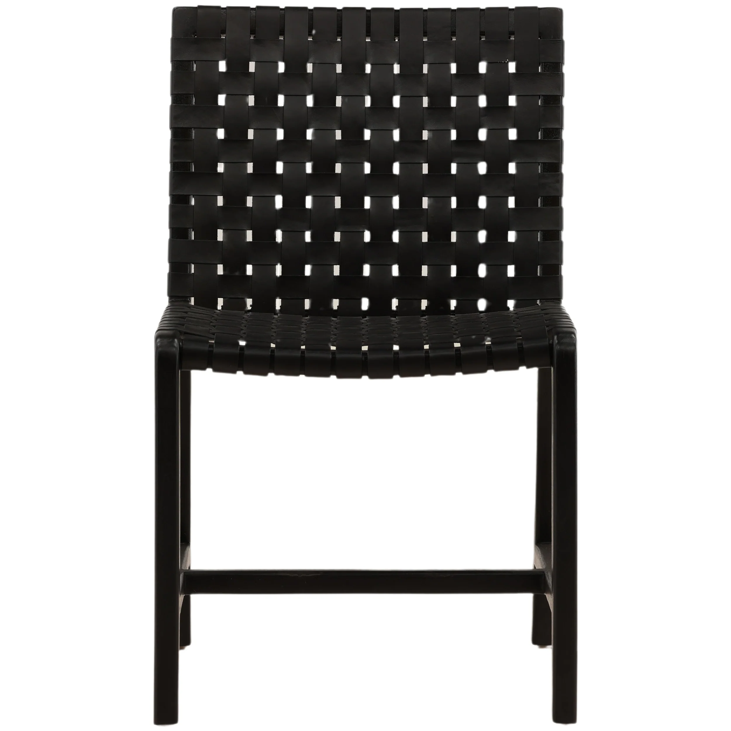 Benson Leather Dining Chair, Black, Set of 2 - Image 2