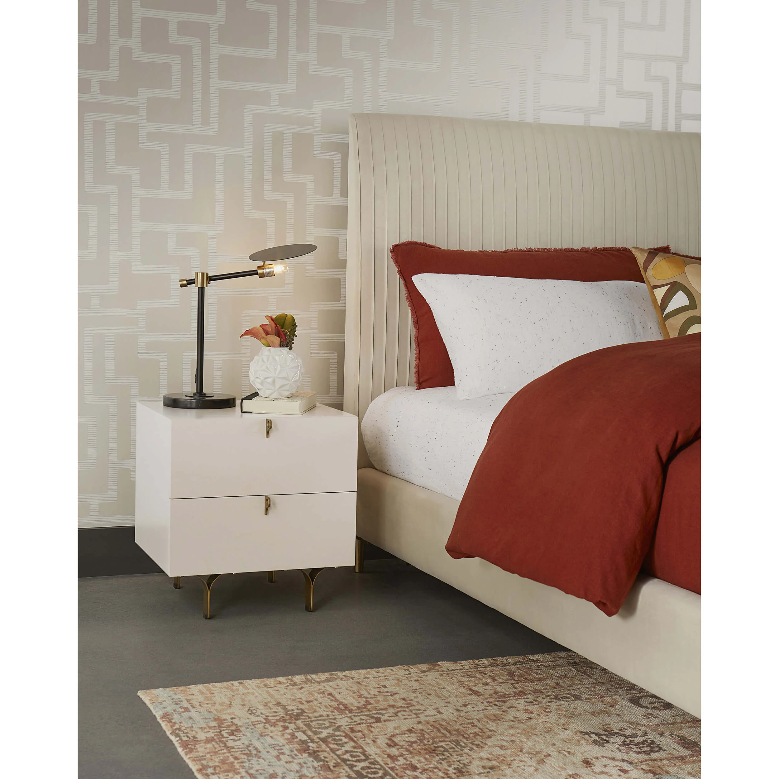 Celine Small Nightstand, Cream - Image 3
