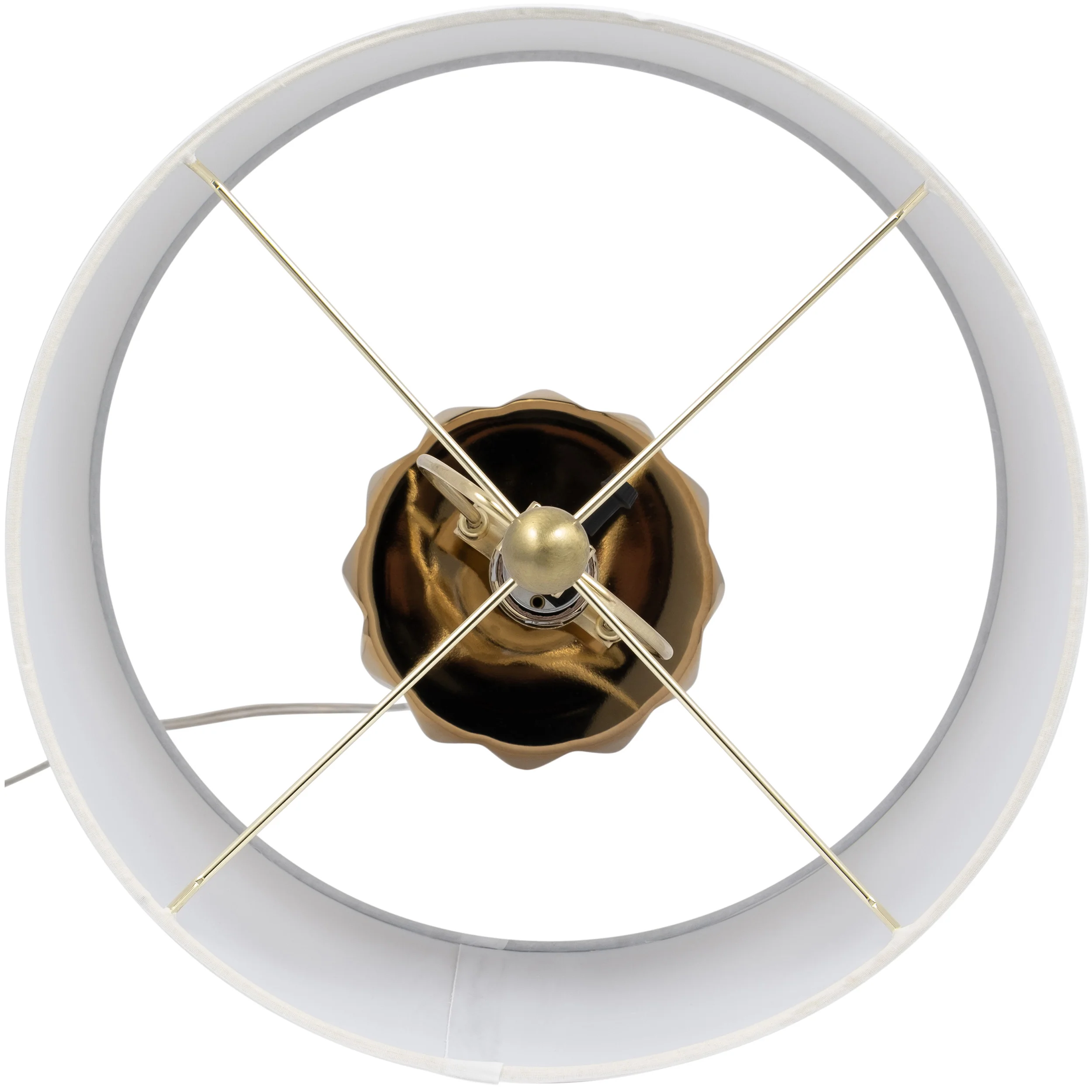 Ceramic Table Lamp, Gold - Image 2