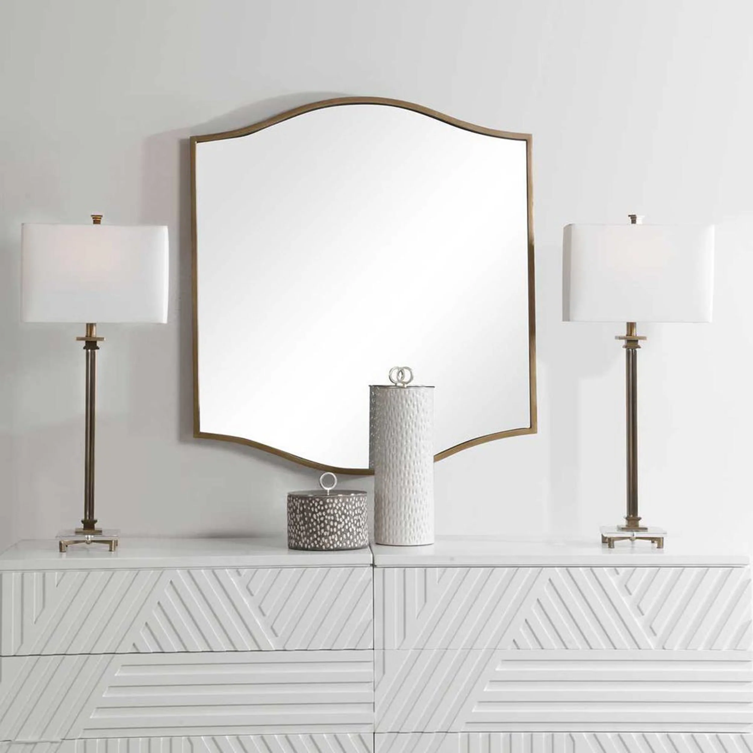 Cerise Mirror, Antique Gold - Image 4