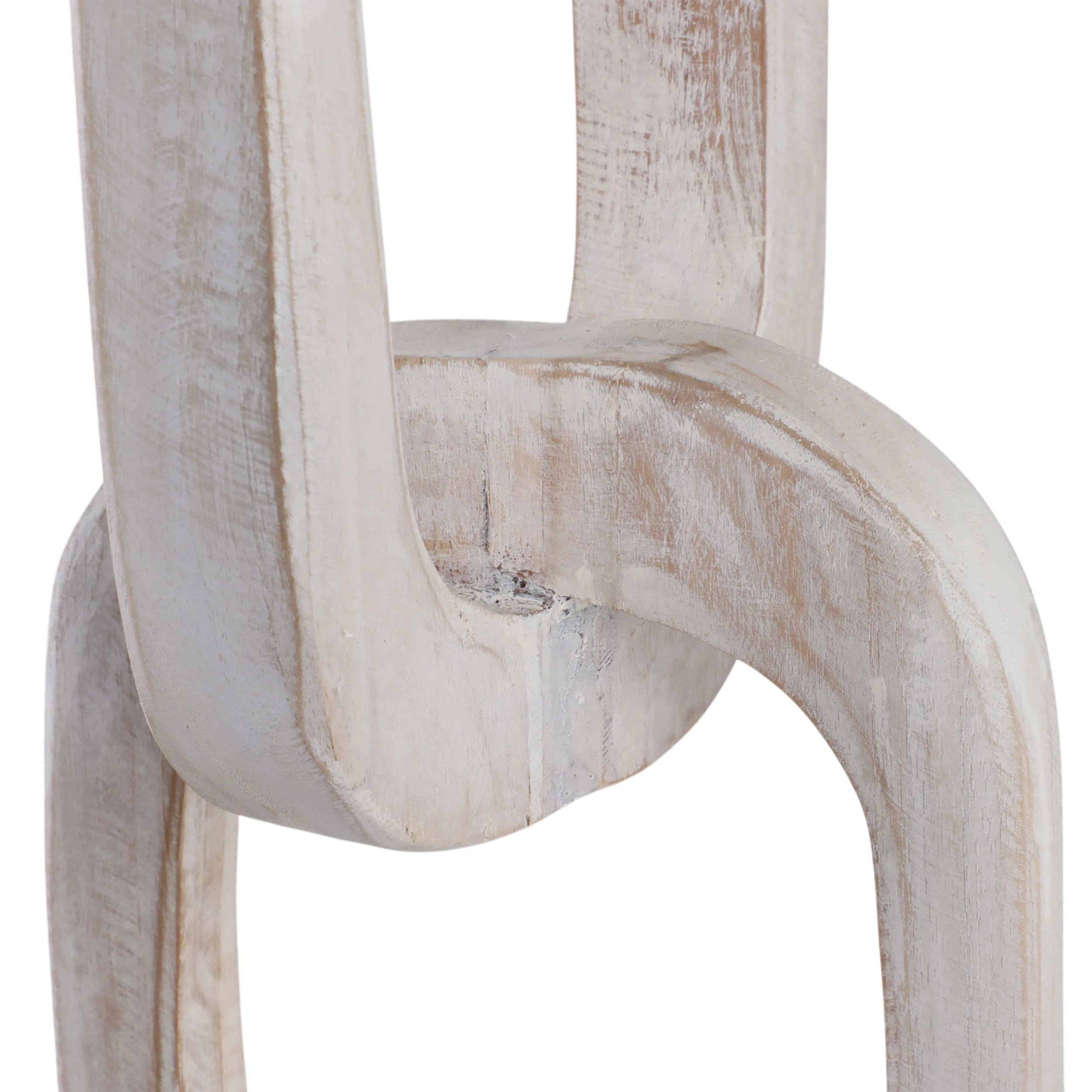 Chain Sculpture on Stand, White - Image 4
