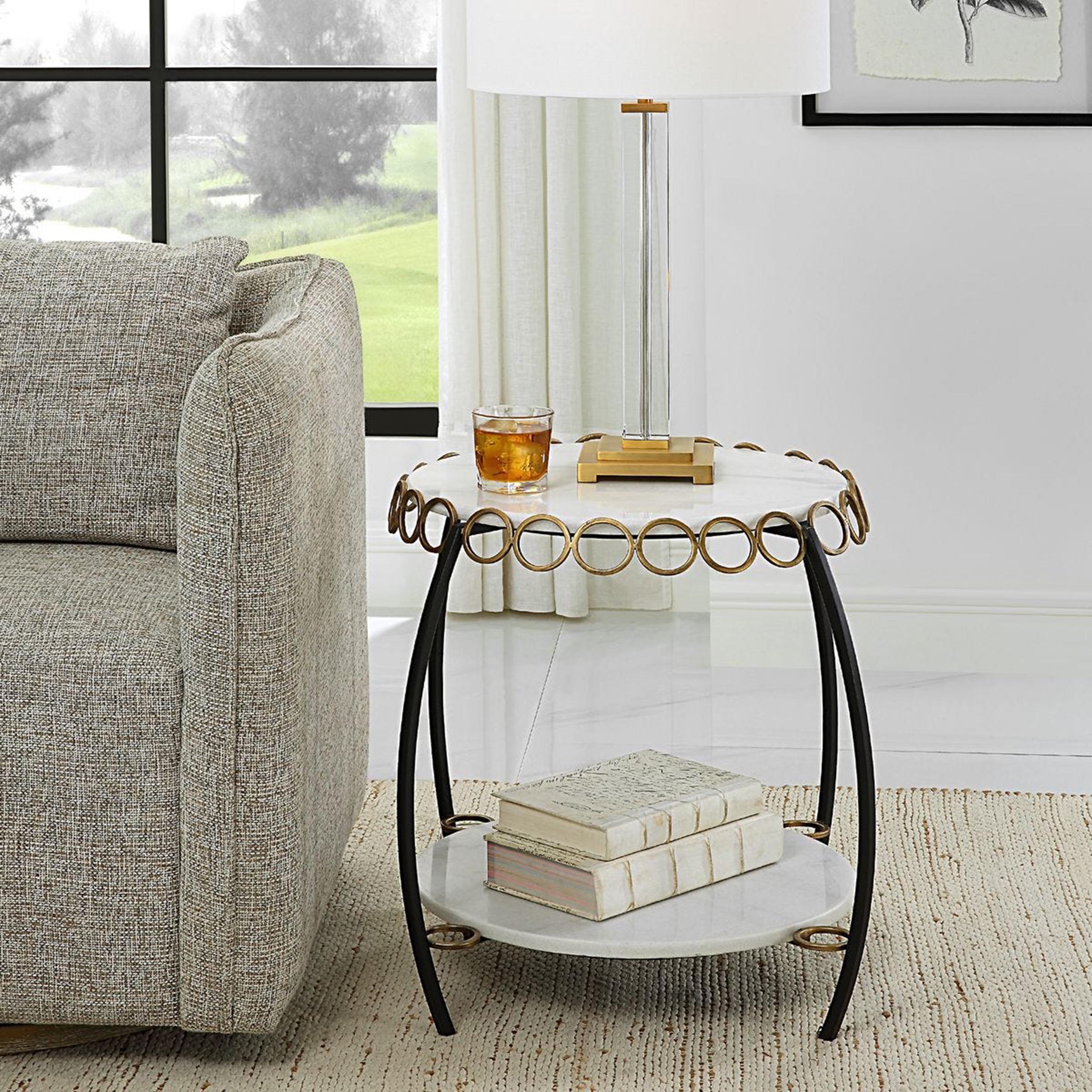 Chainlink Side Table, White - Image 6