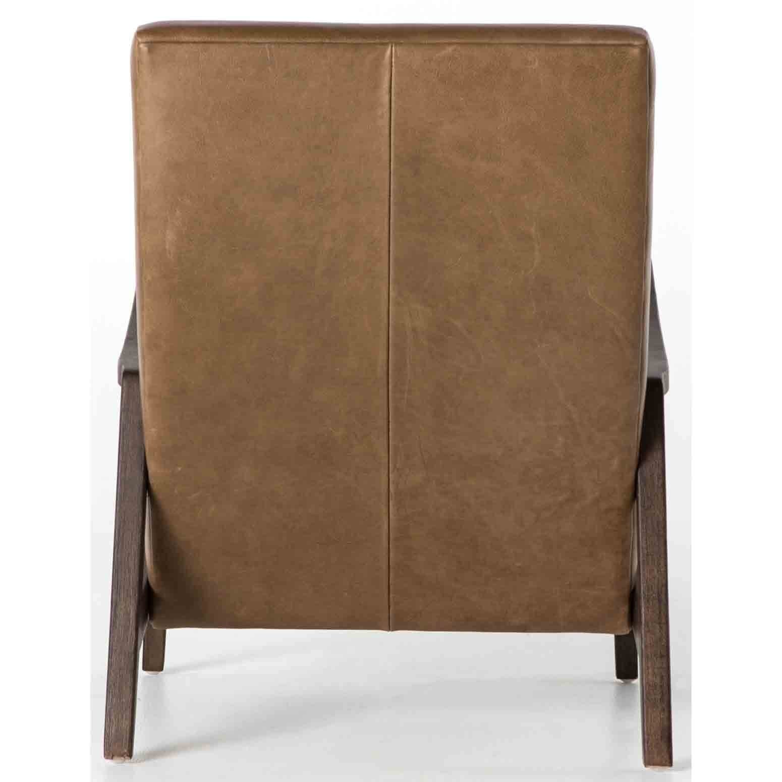 Chance Leather Chair, Warm Taupe Dakota by Four Hands - Image 4