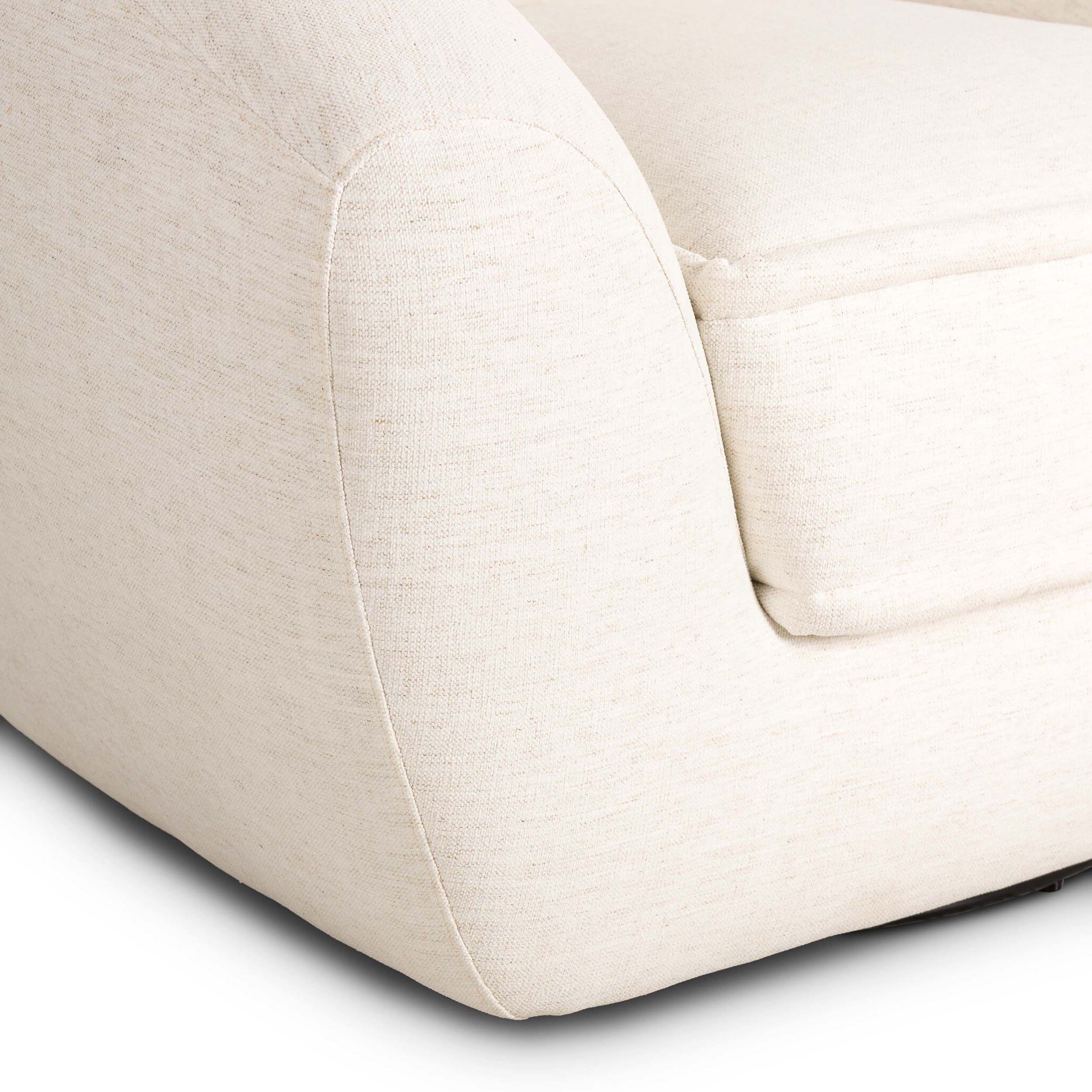 Chantal Swivel Club Chair, Nomad Snow by Four Hands - Image 7