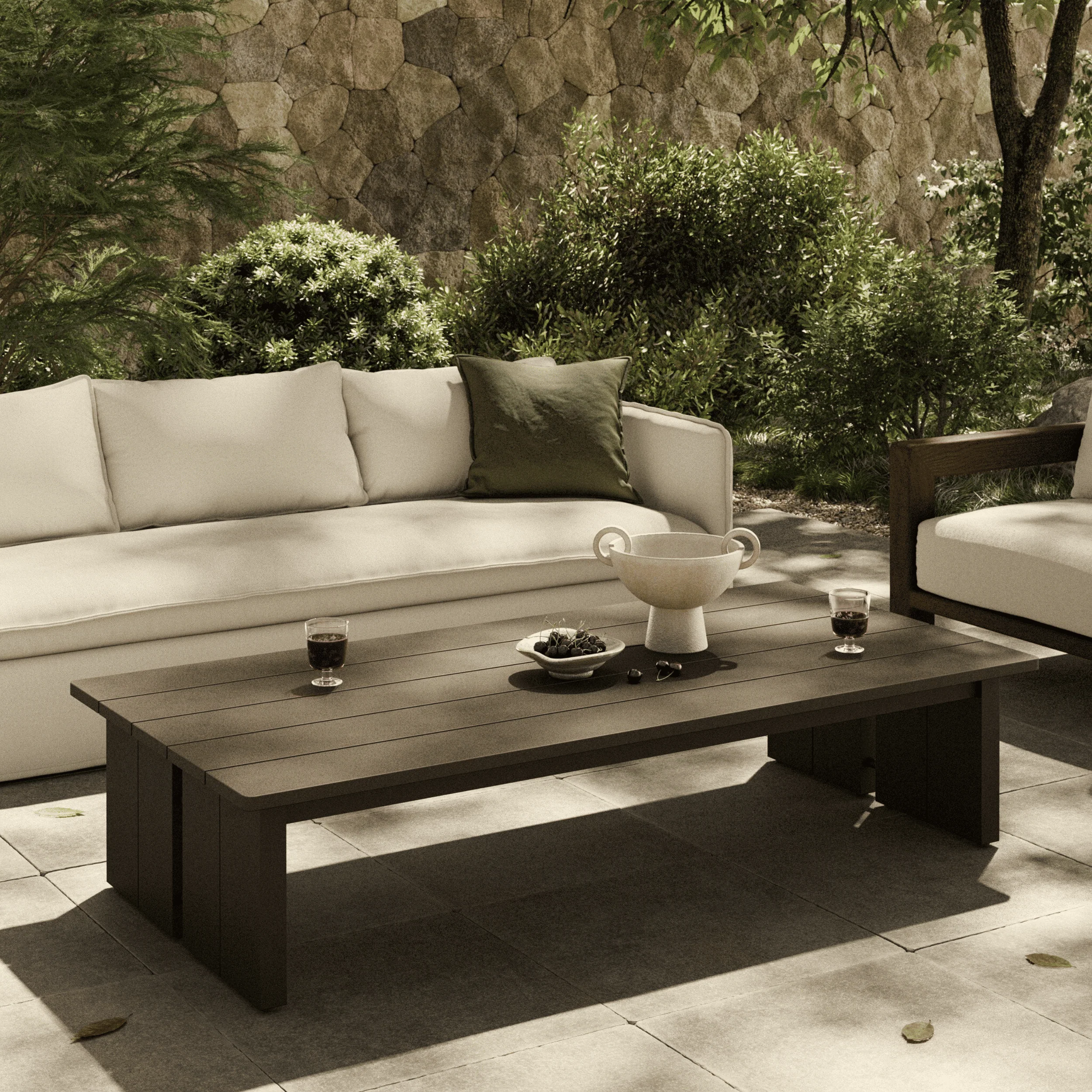 Chapman Outdoor Coffee Table, Bronze by Four Hands - Image 5