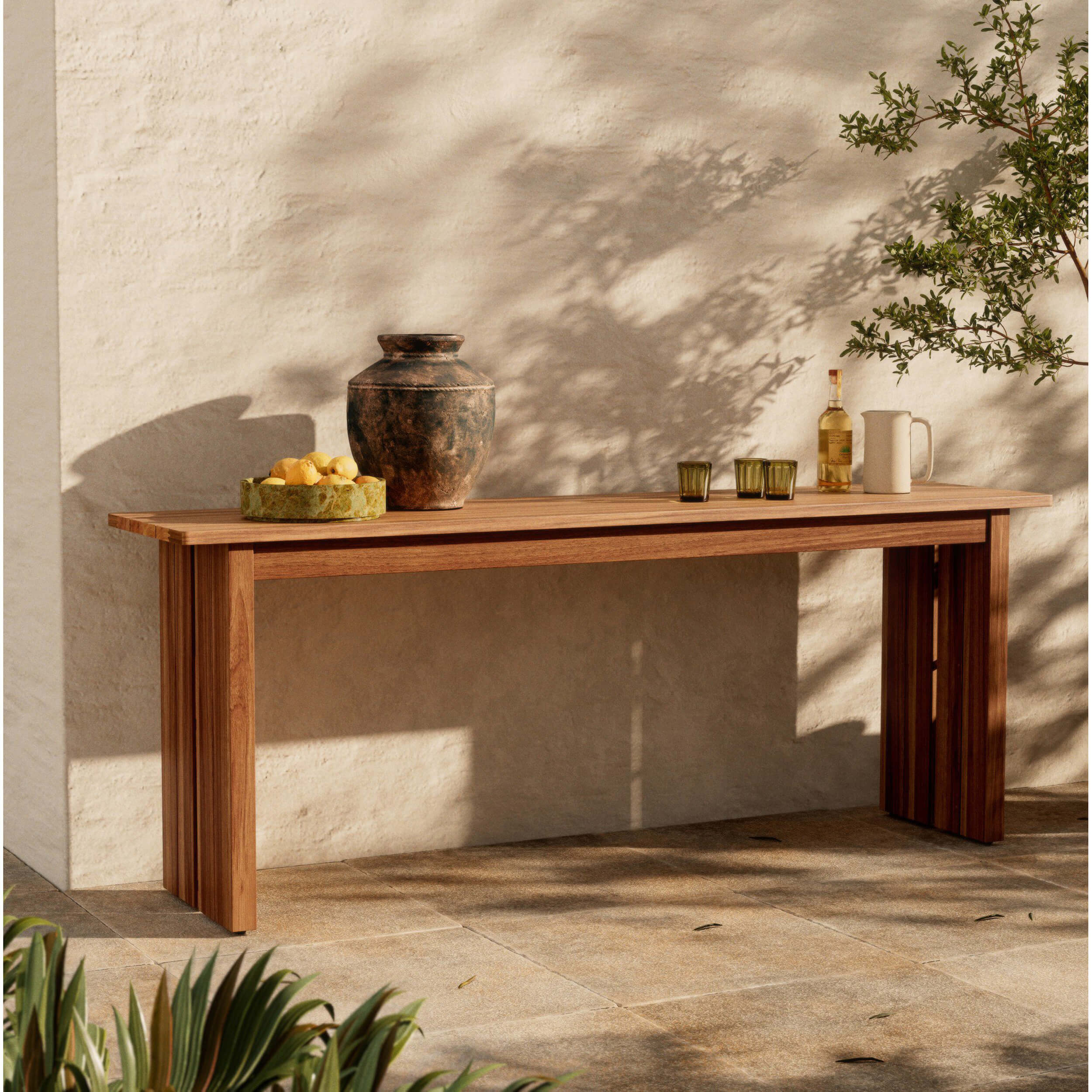 Chapman Outdoor Console, Natural by Four Hands - Image 6