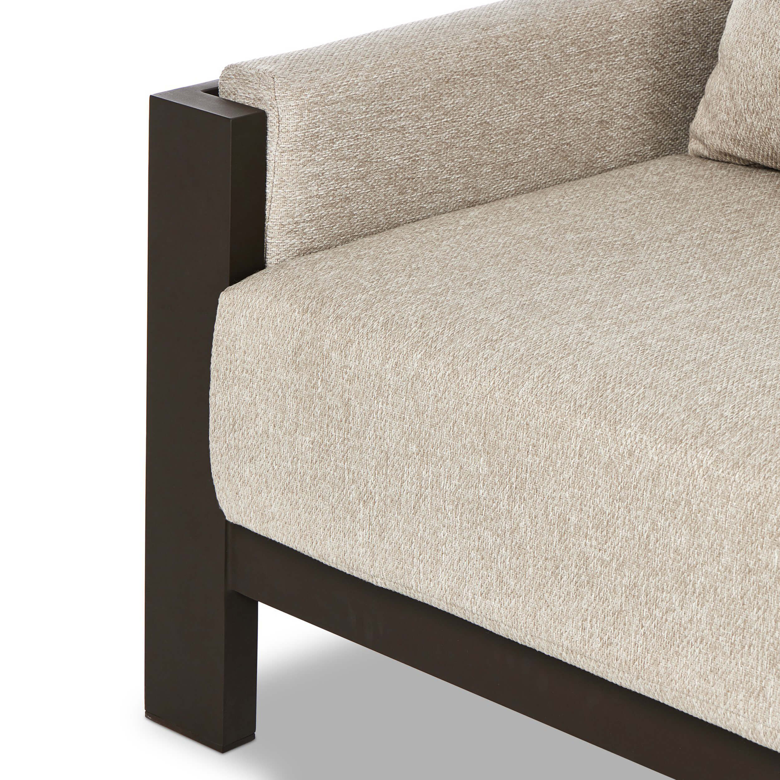 Chapman Outdoor Metal Sofa, Concha Fog by Four Hands - Image 5