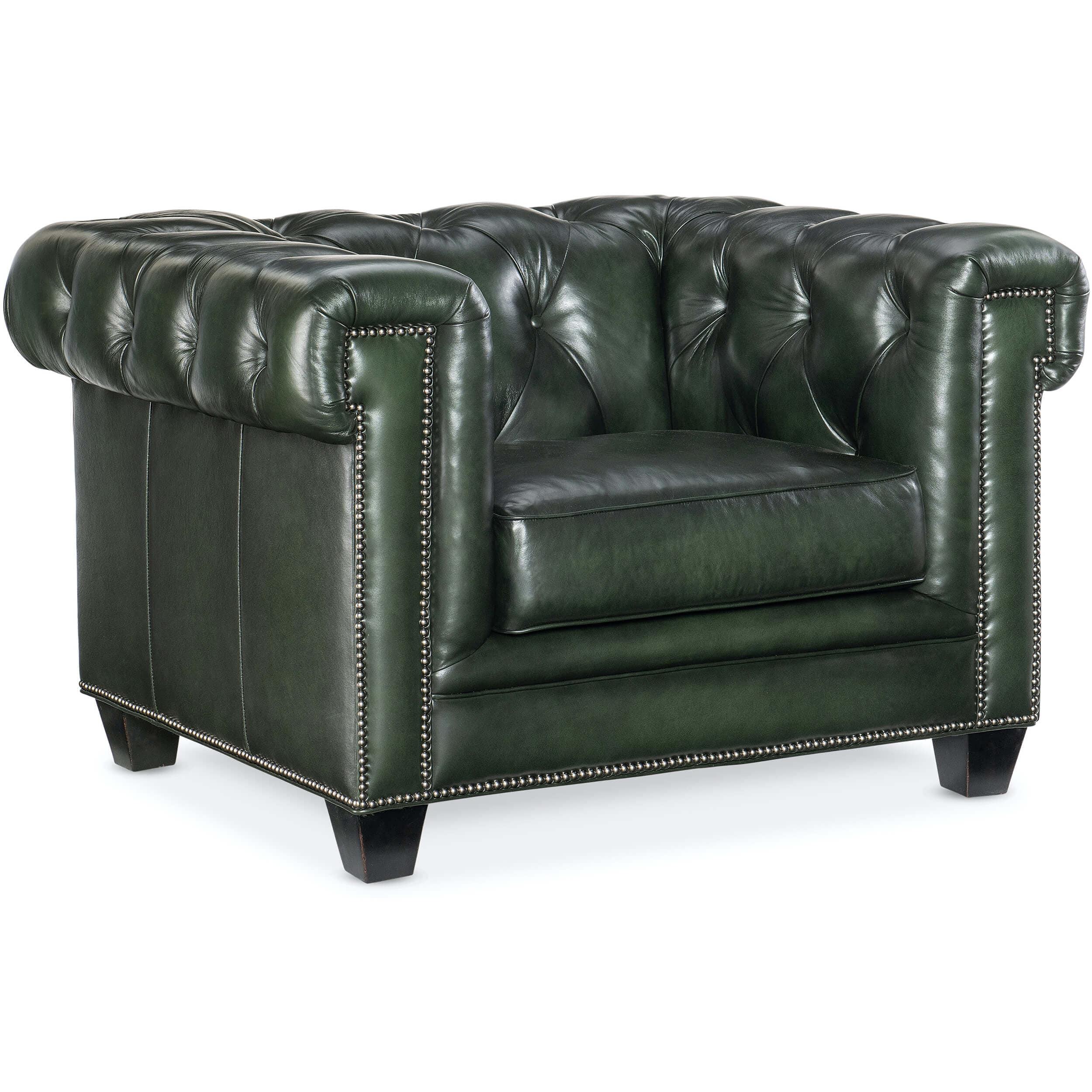 Charleston Tufted Leather Chair, Sarzana Portal