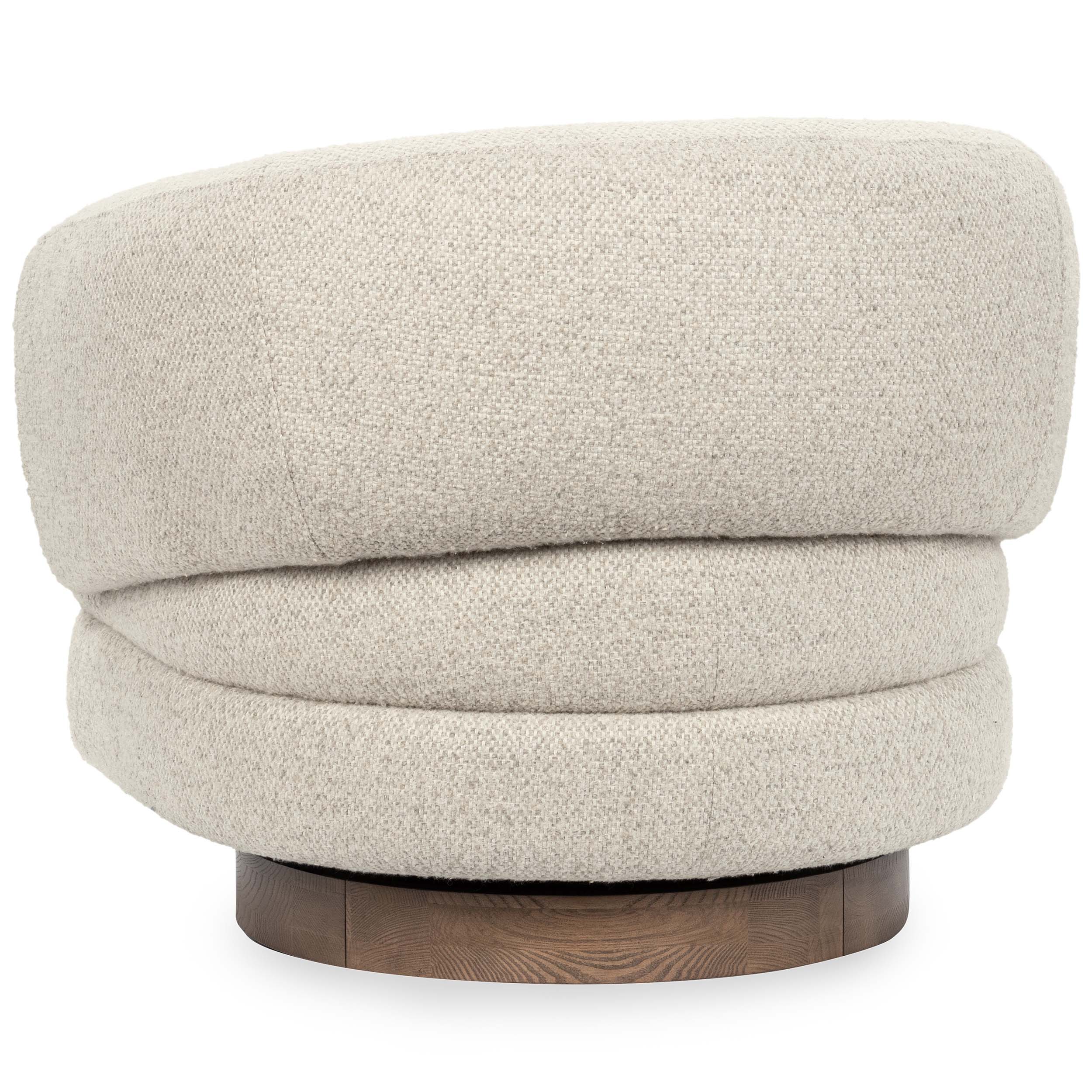 Chassia Swivel Chair, Dusty Beige - Image 5
