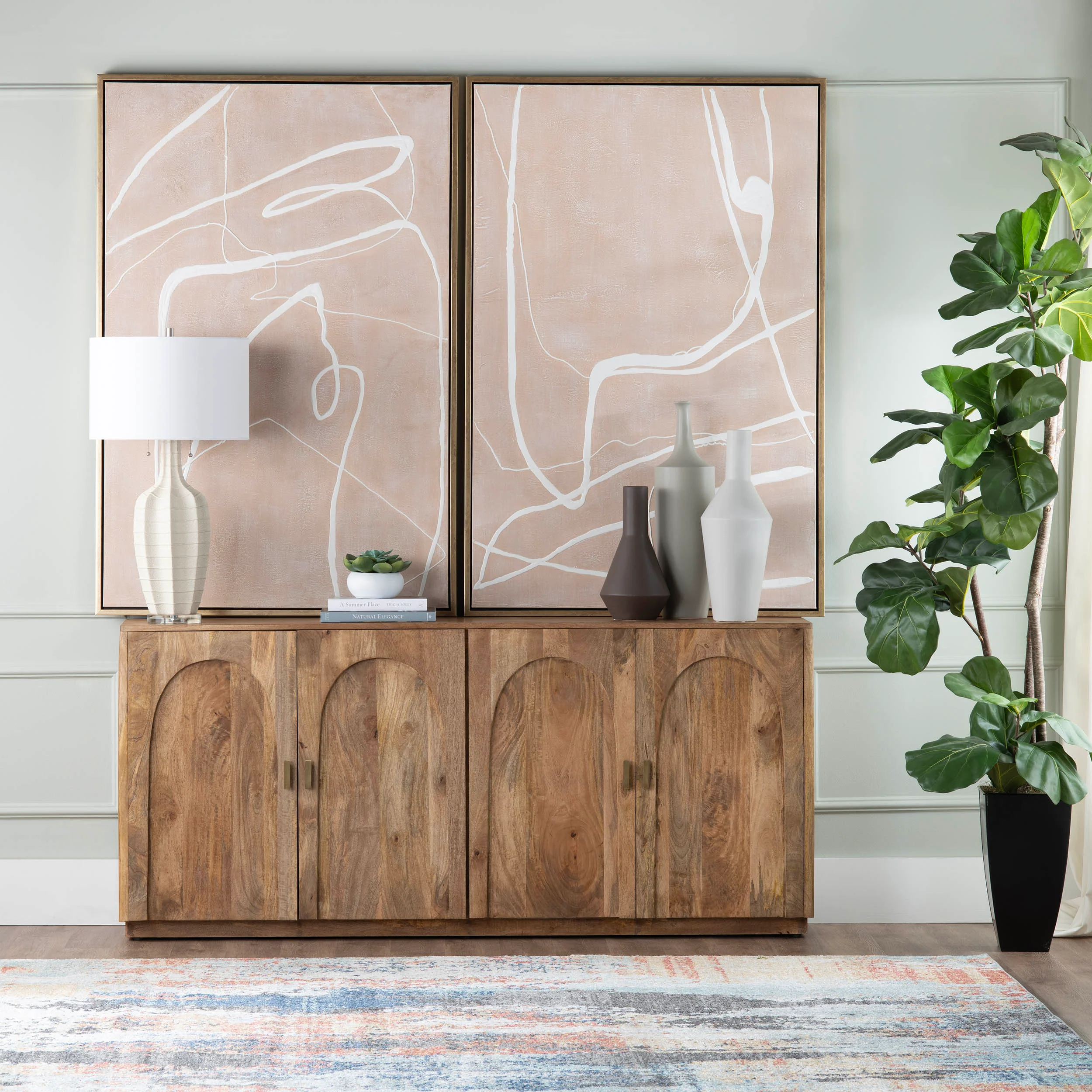 Chateau 4 Door Sideboard, Natural - Image 5