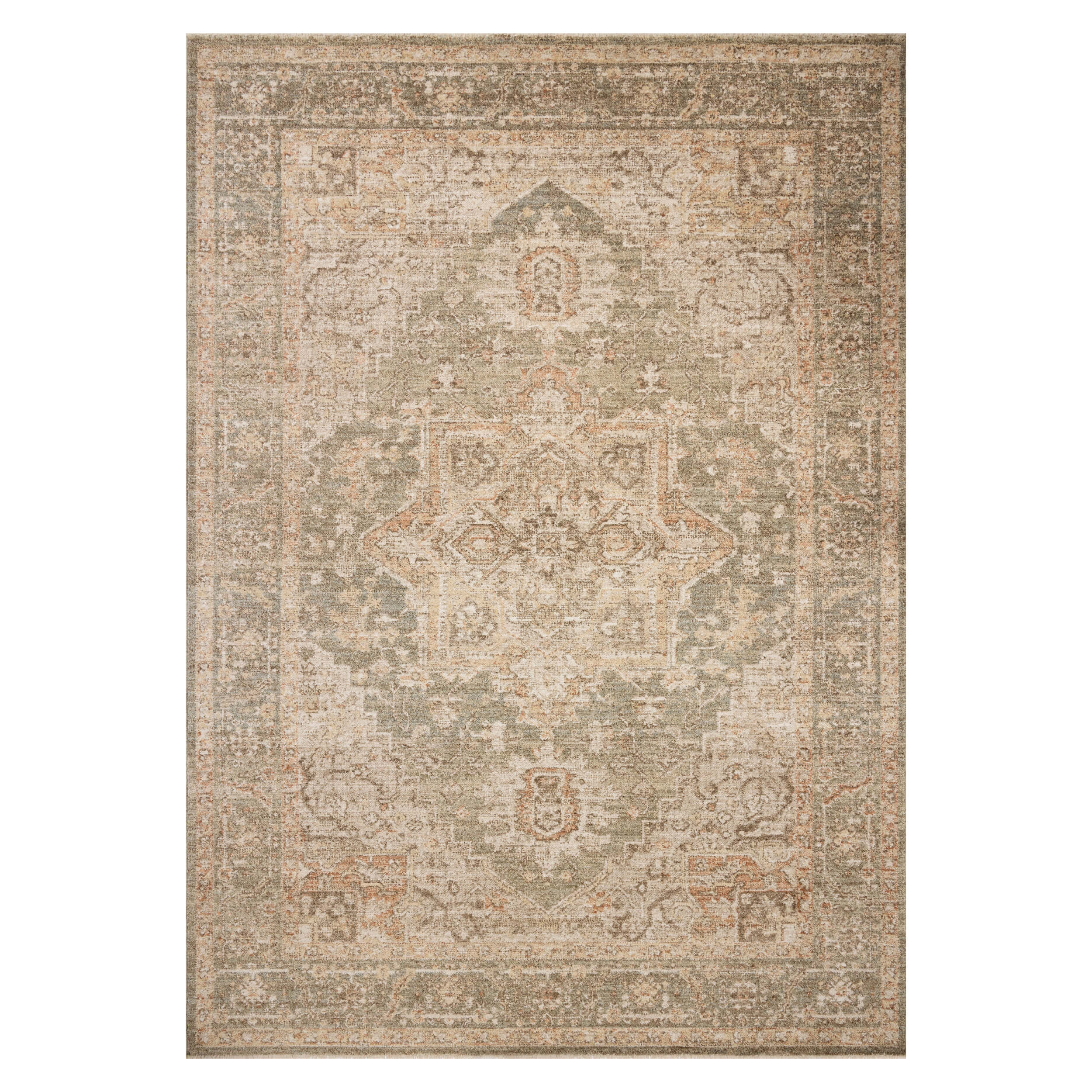 Chris Loves Julia × Loloi Rug Palma PLM-08, Olive/Spice