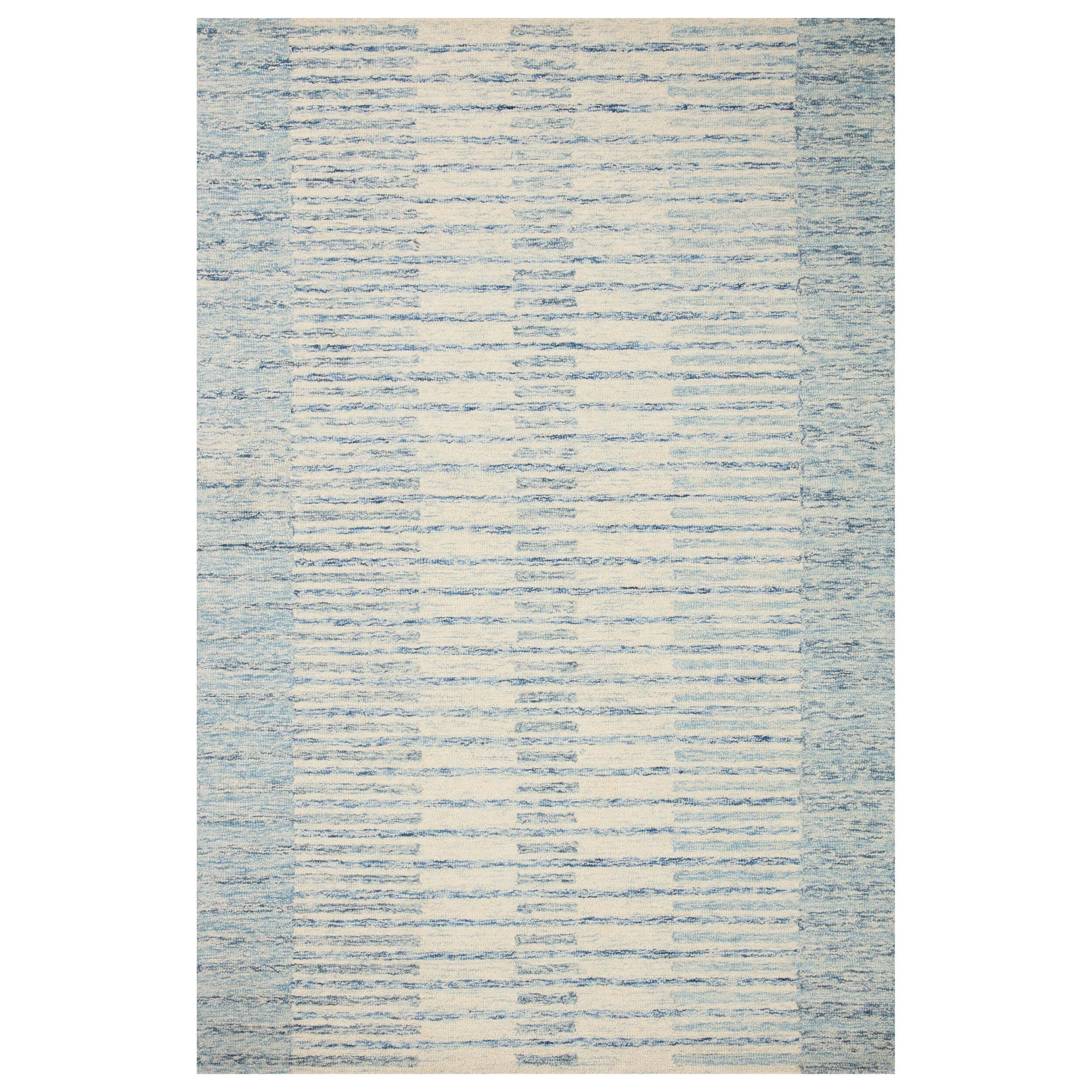 Chris Loves Julia x Loloi Rug Chris CHR-01, Ivory/Denim