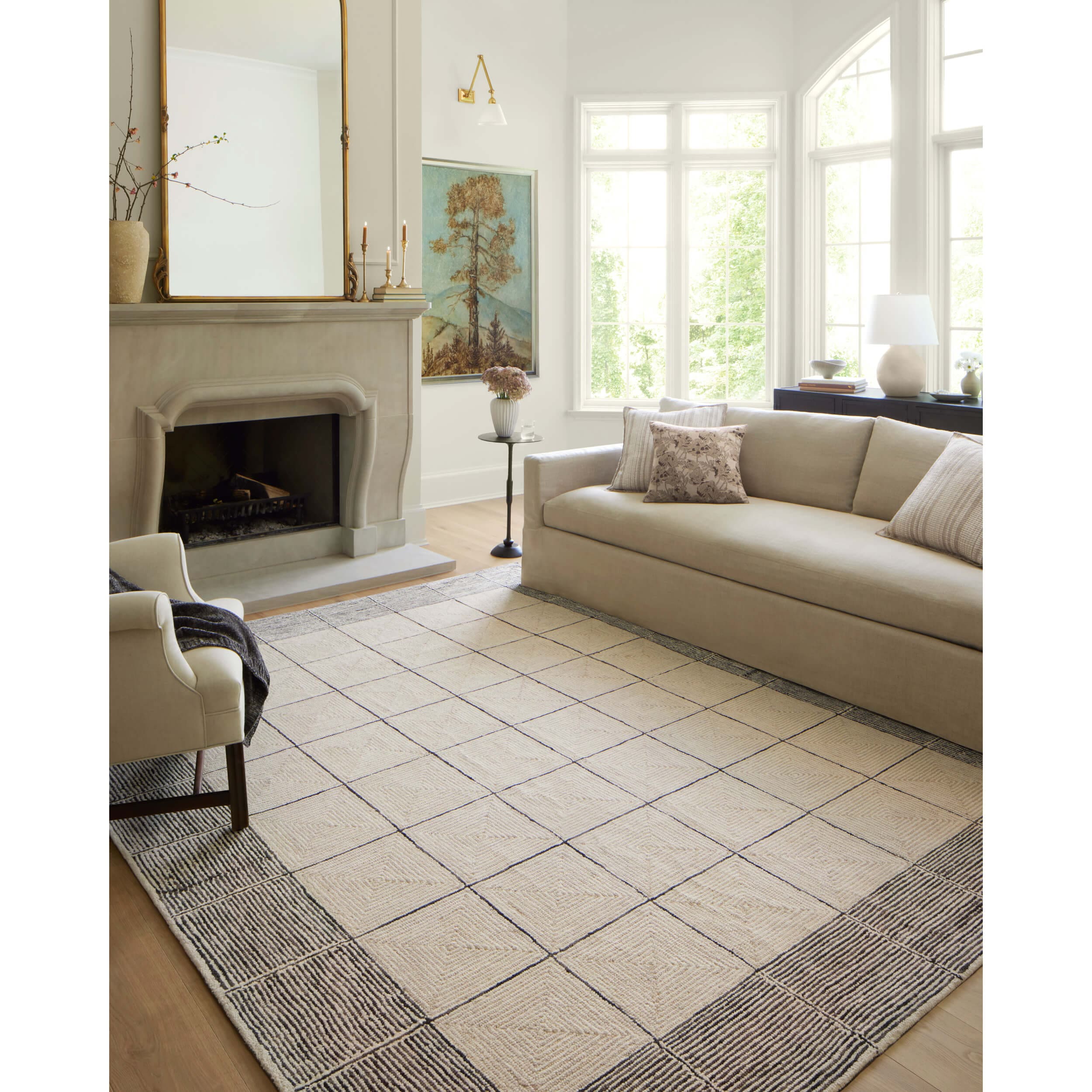 Chris Loves Julia x Loloi Rug Francis FRA-02, Cream/Black - Image 9