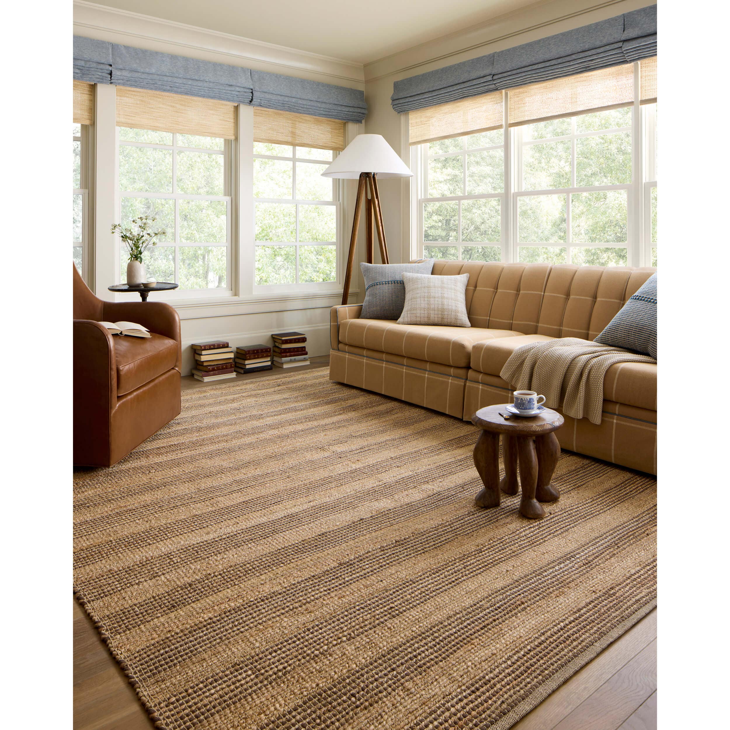 Chris Loves Julia x Loloi Rug Judy JUD-06, Natural/Chocolate - Image 2