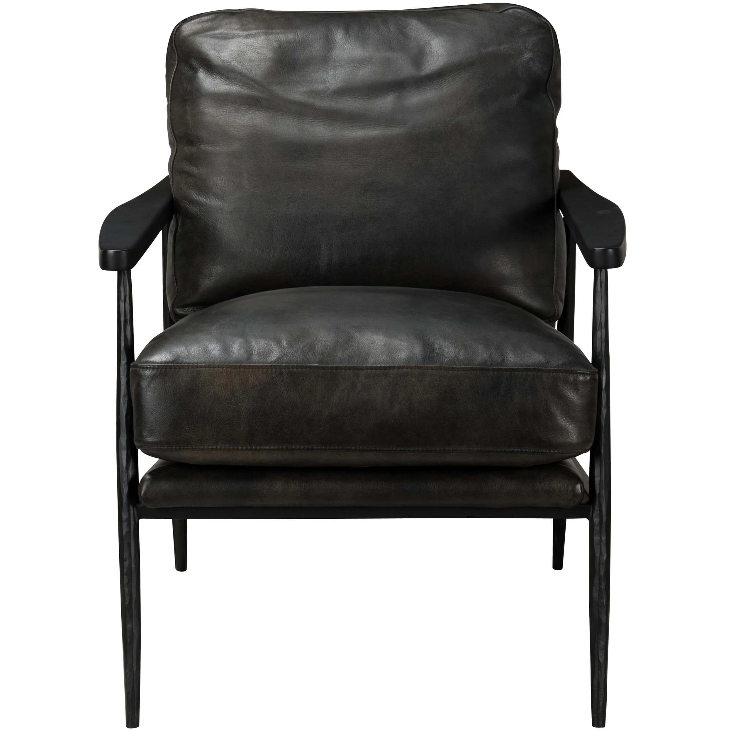 Christopher Leather Chair, Black - Image 2