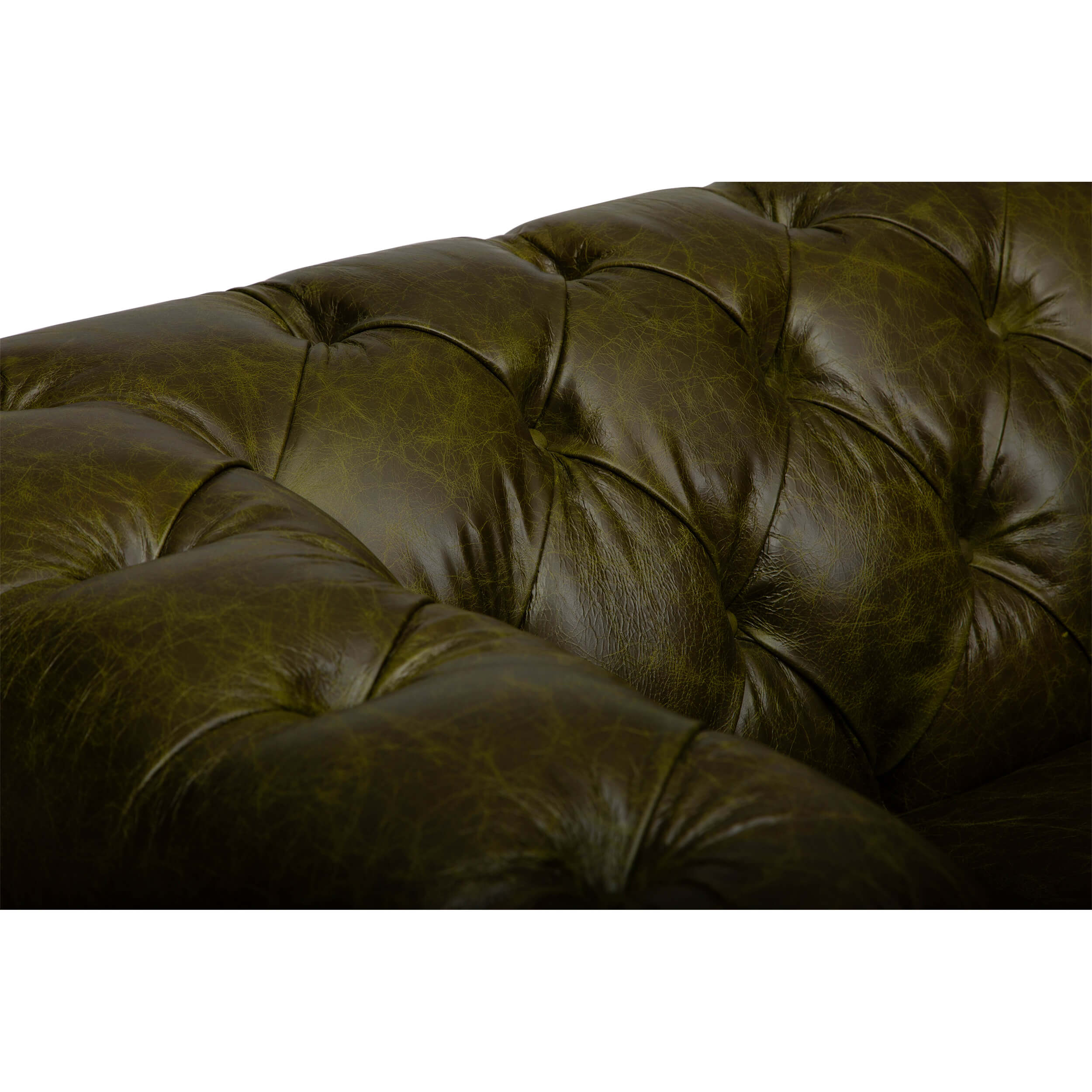 Churchill Leather Sofa, Great Britain Green - Image 5