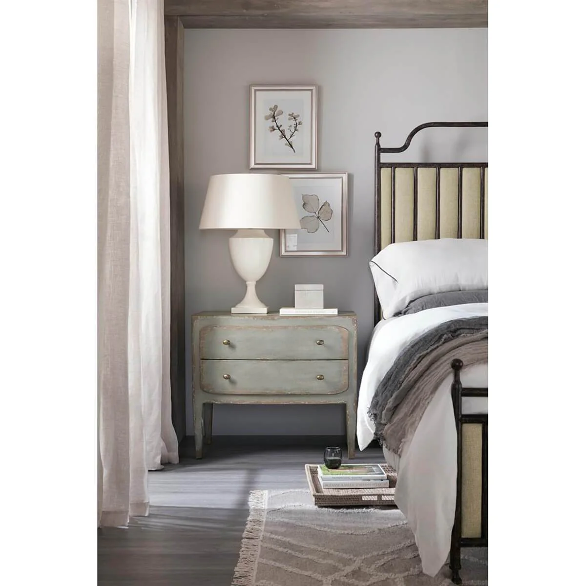 Ciao Bella 2 Drawer Nighstand, Speckled Gray - Image 4