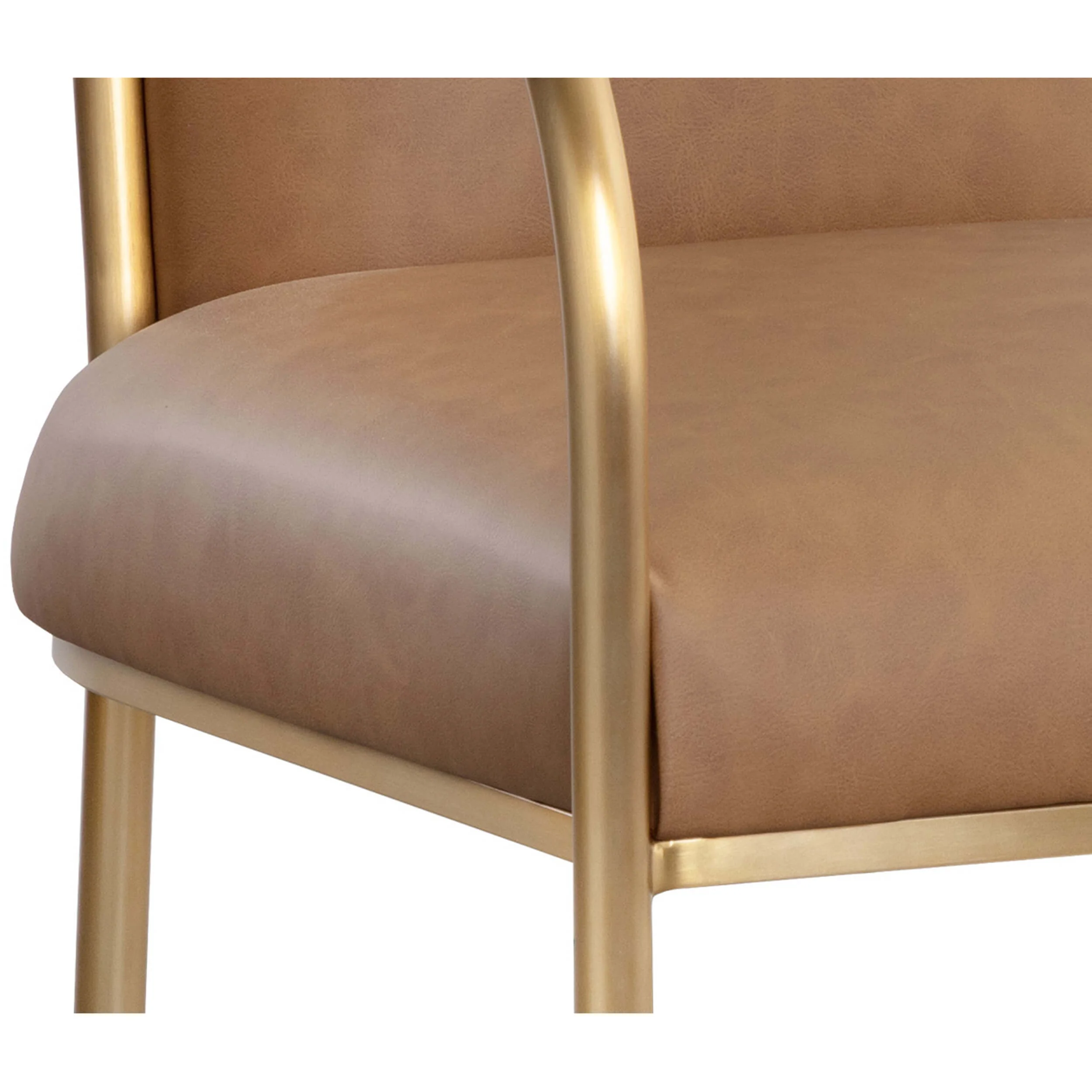 Cicero Leather Dining Chair, Milliken Cognac, Set of 2 - Image 6