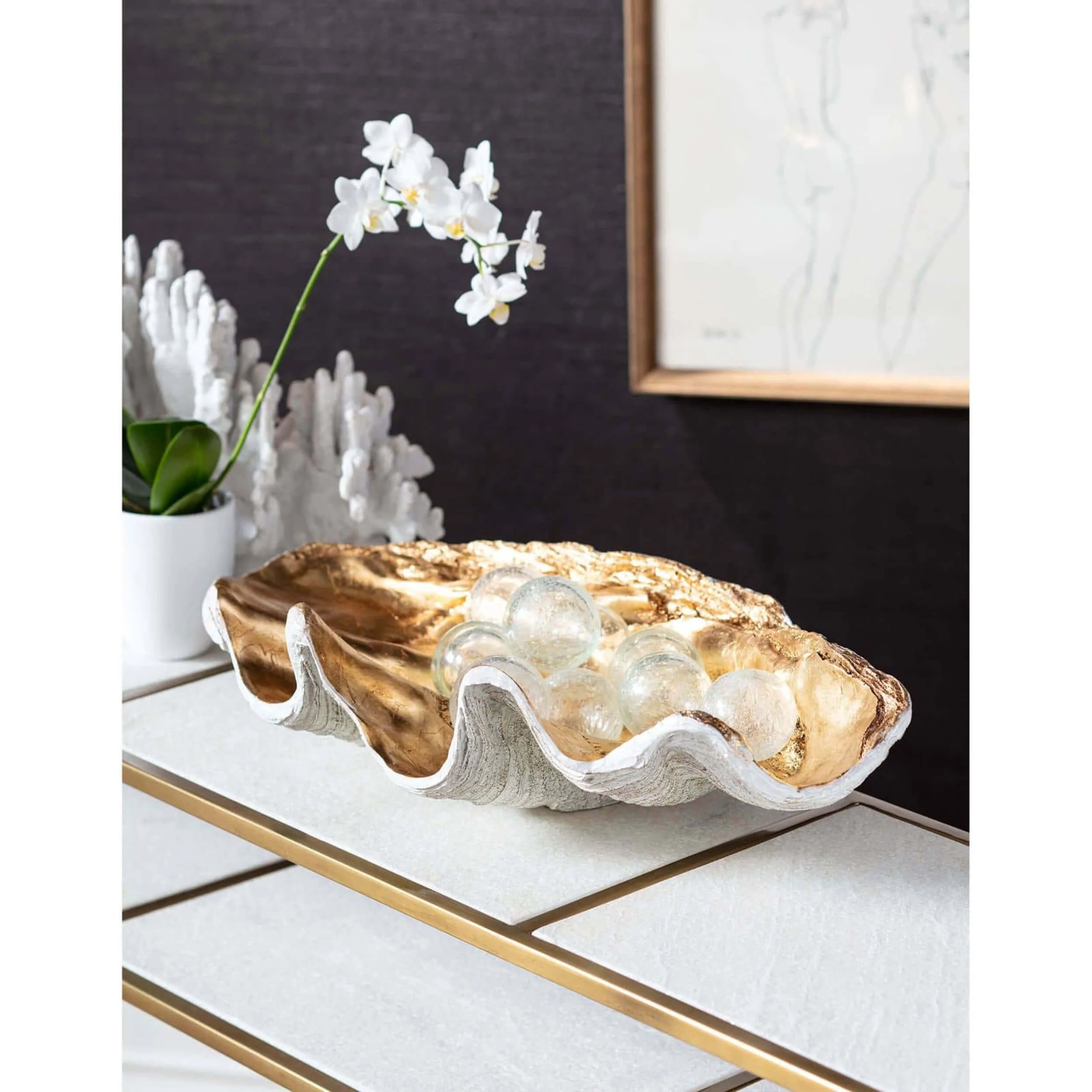 Clam Bowl, Gold Leaf - Image 9