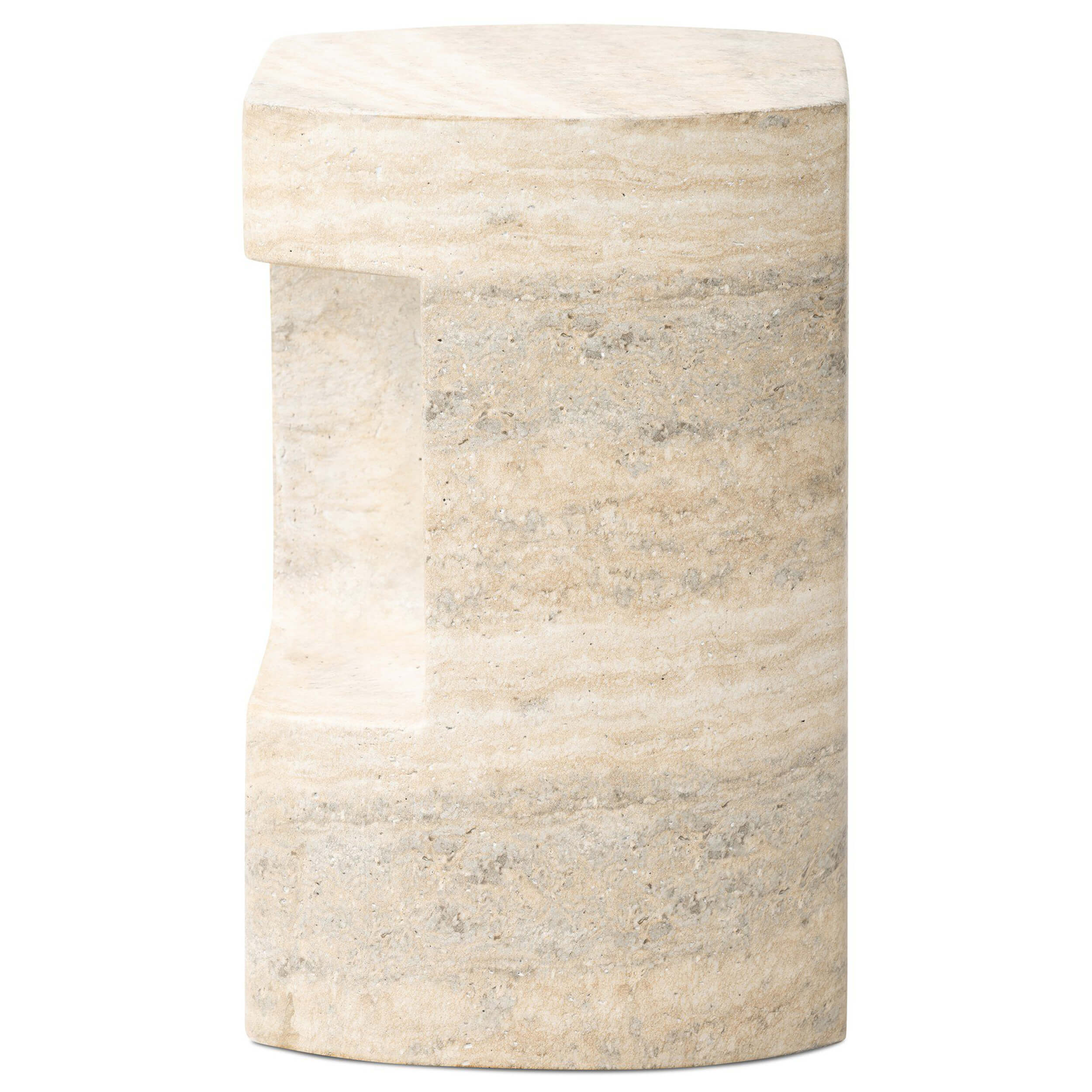 Clementine End Table, Textured Sandy Grey by Four Hands - Image 3