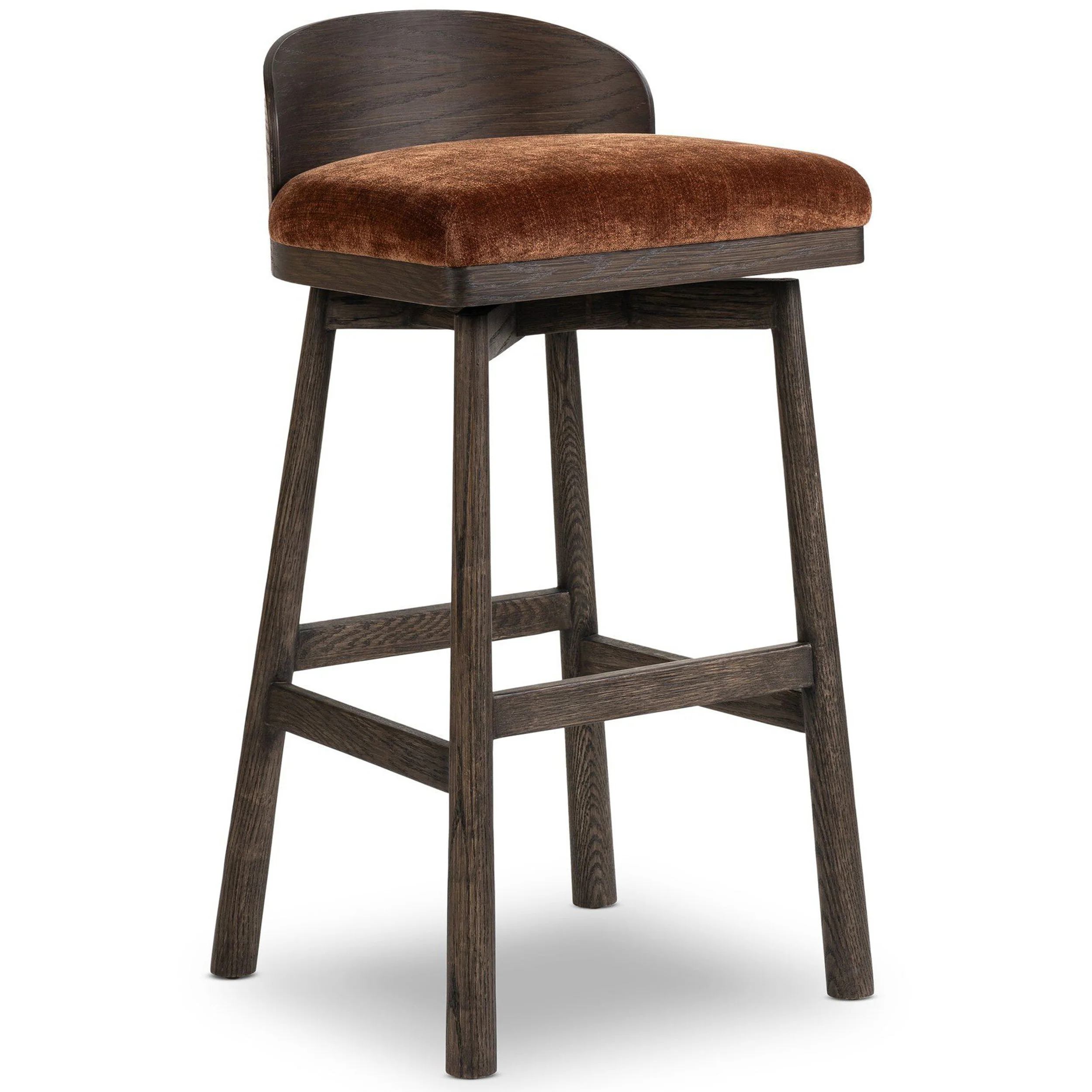 Cloris Swivel Bar & Counter Stool, Altair Sienna By Four Hands - Image 7