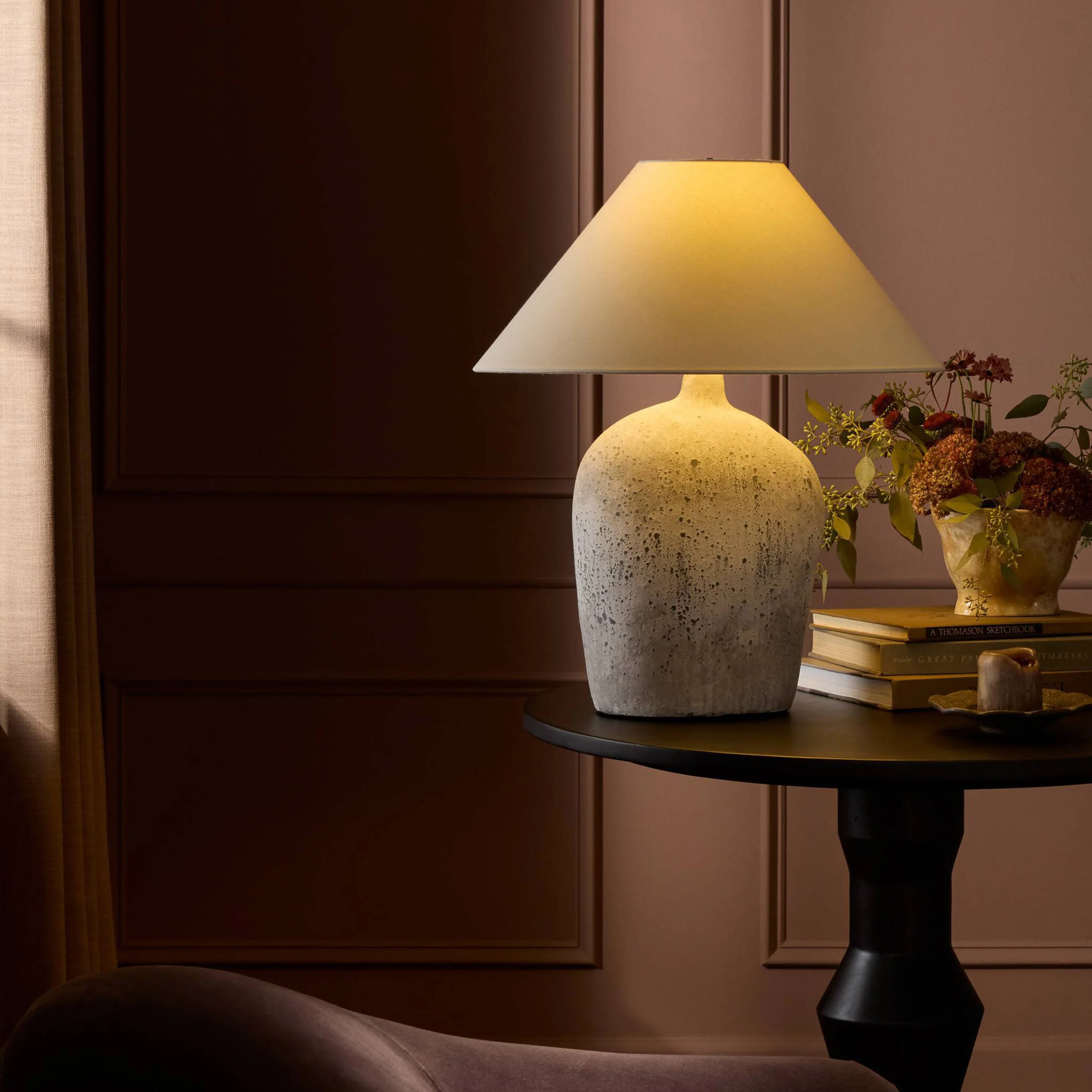 Cobb Table Lamp, Antique White by Four Hands - Image 5
