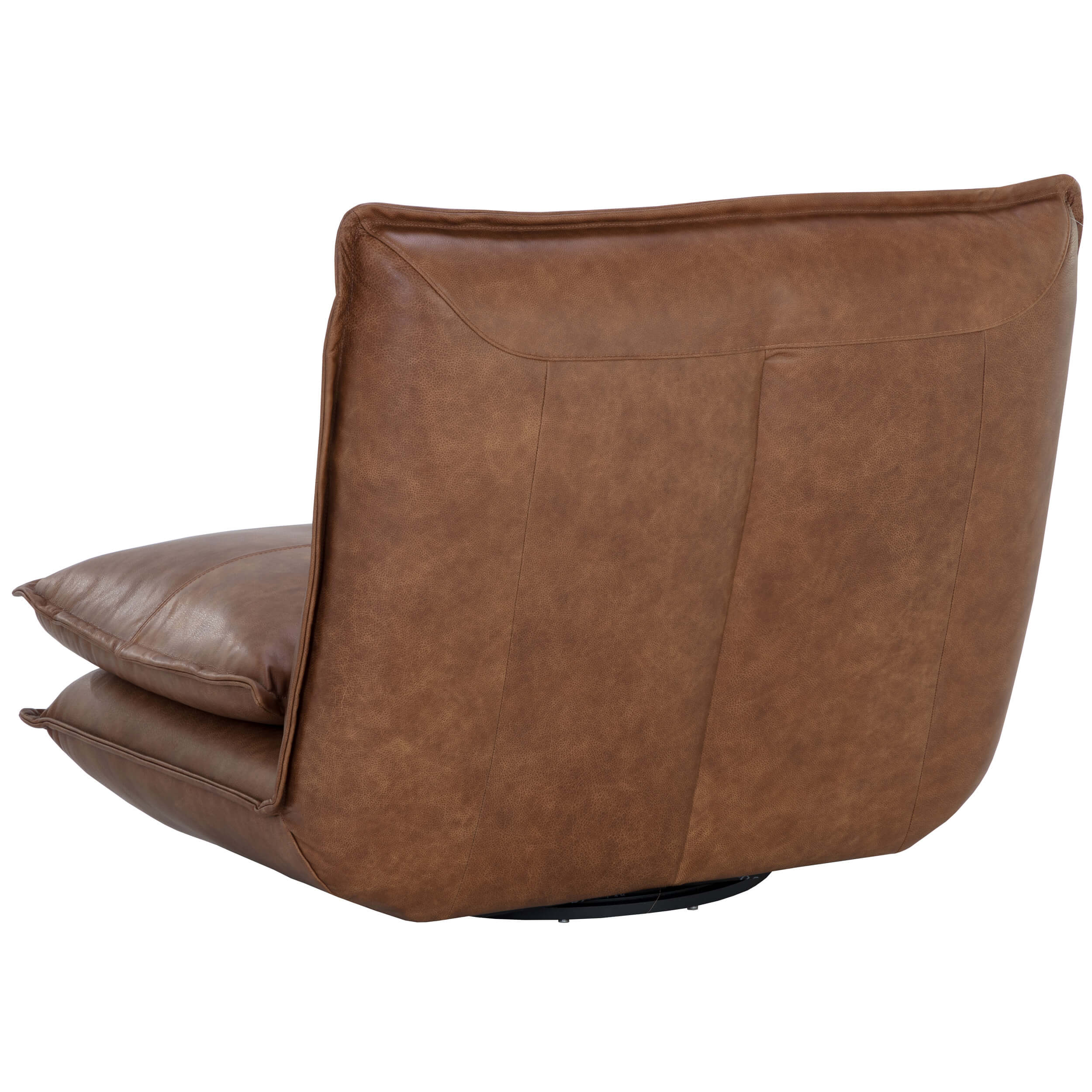 Colson Leather Swivel Chair, Cognac - Image 4