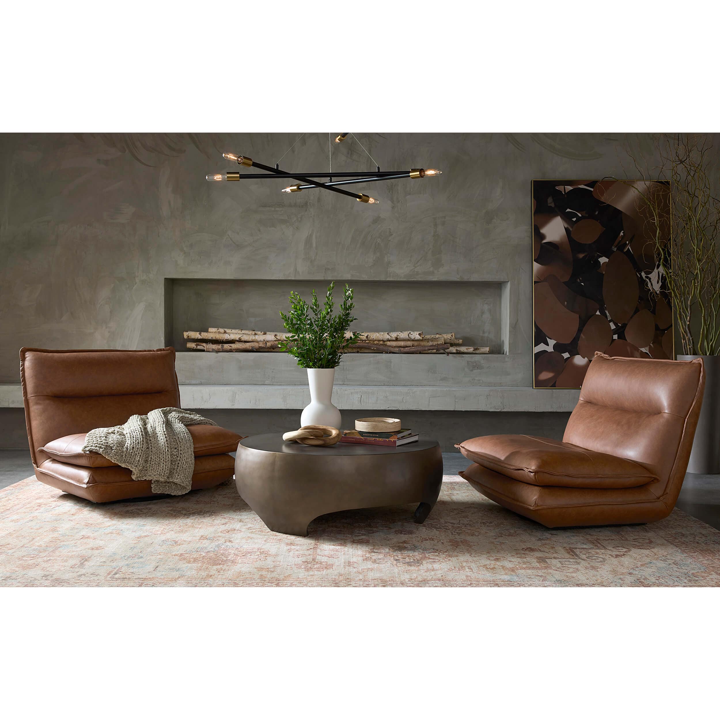 Colson Leather Swivel Chair, Cognac - Image 7