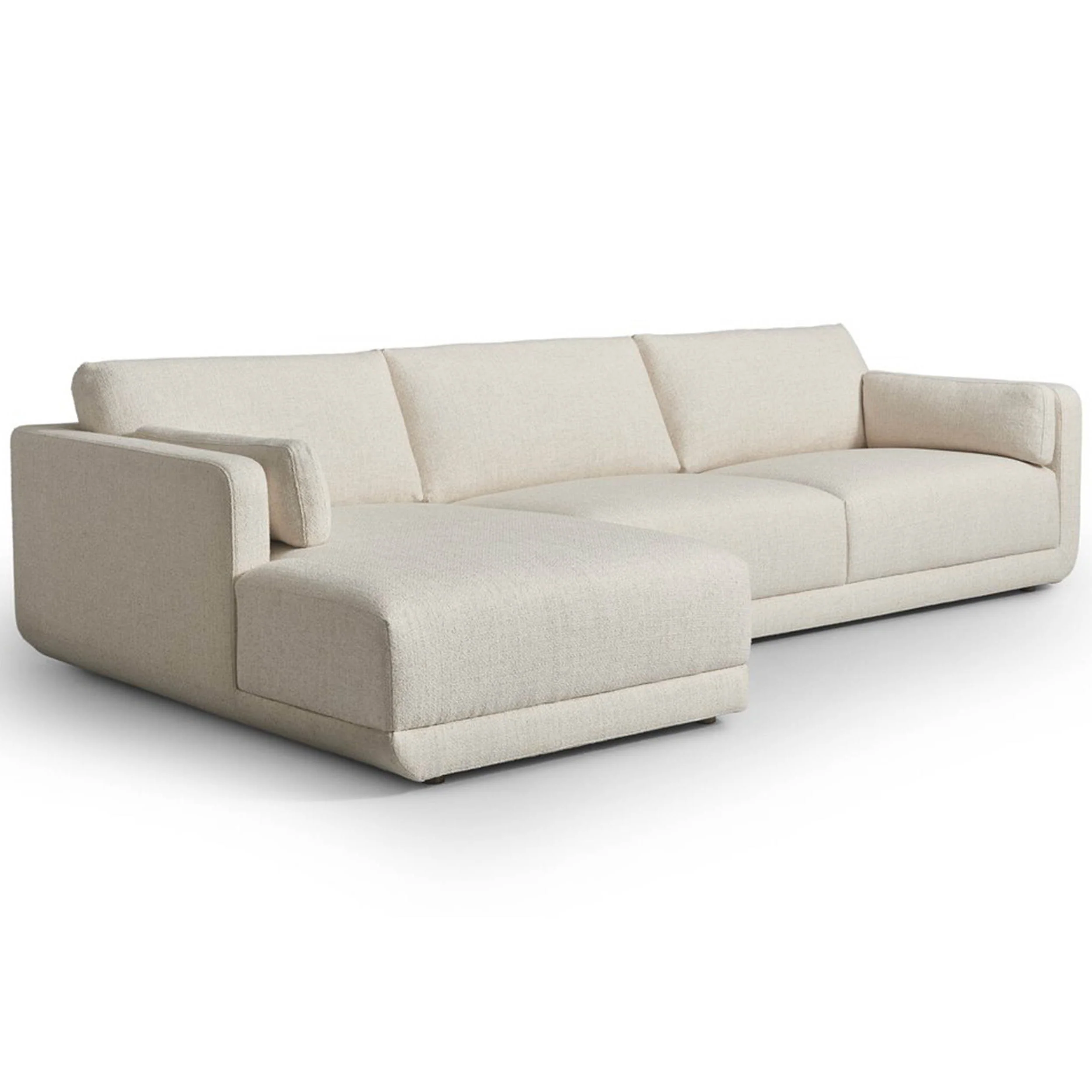 Toland 2-Piece Sectional w/ Chaise, Palma Cream by Four Hands