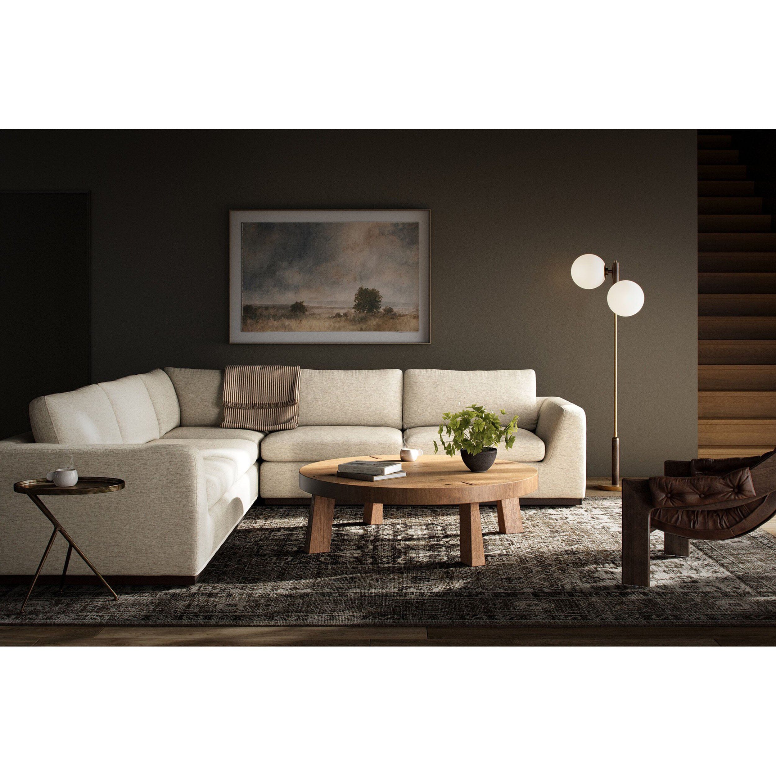 Colt 3 Piece Sectional, Nomad Snow by Four hands - Image 2