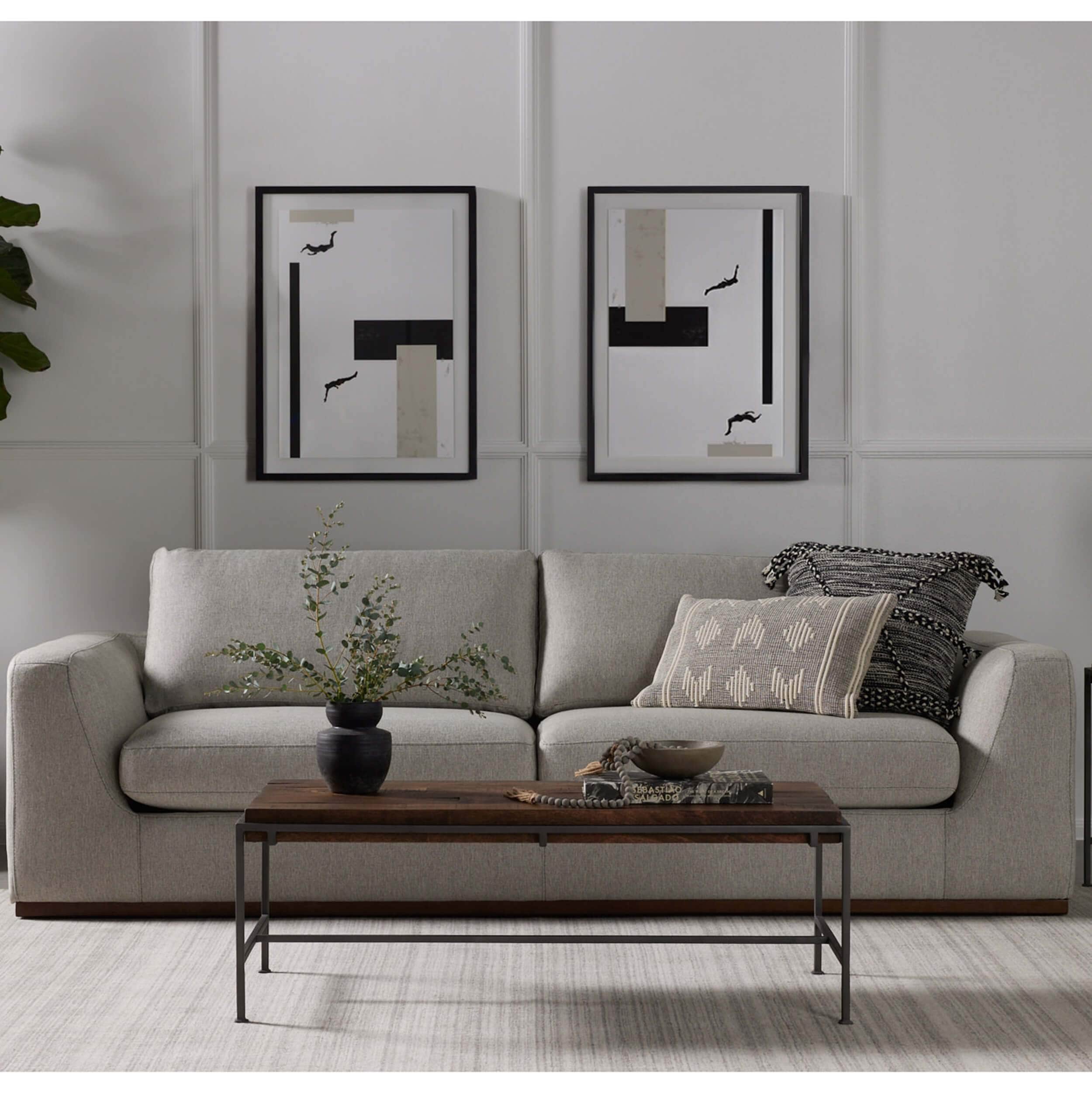 Colt 98" Sofa, Aldred Silver by Four Hands - Image 5
