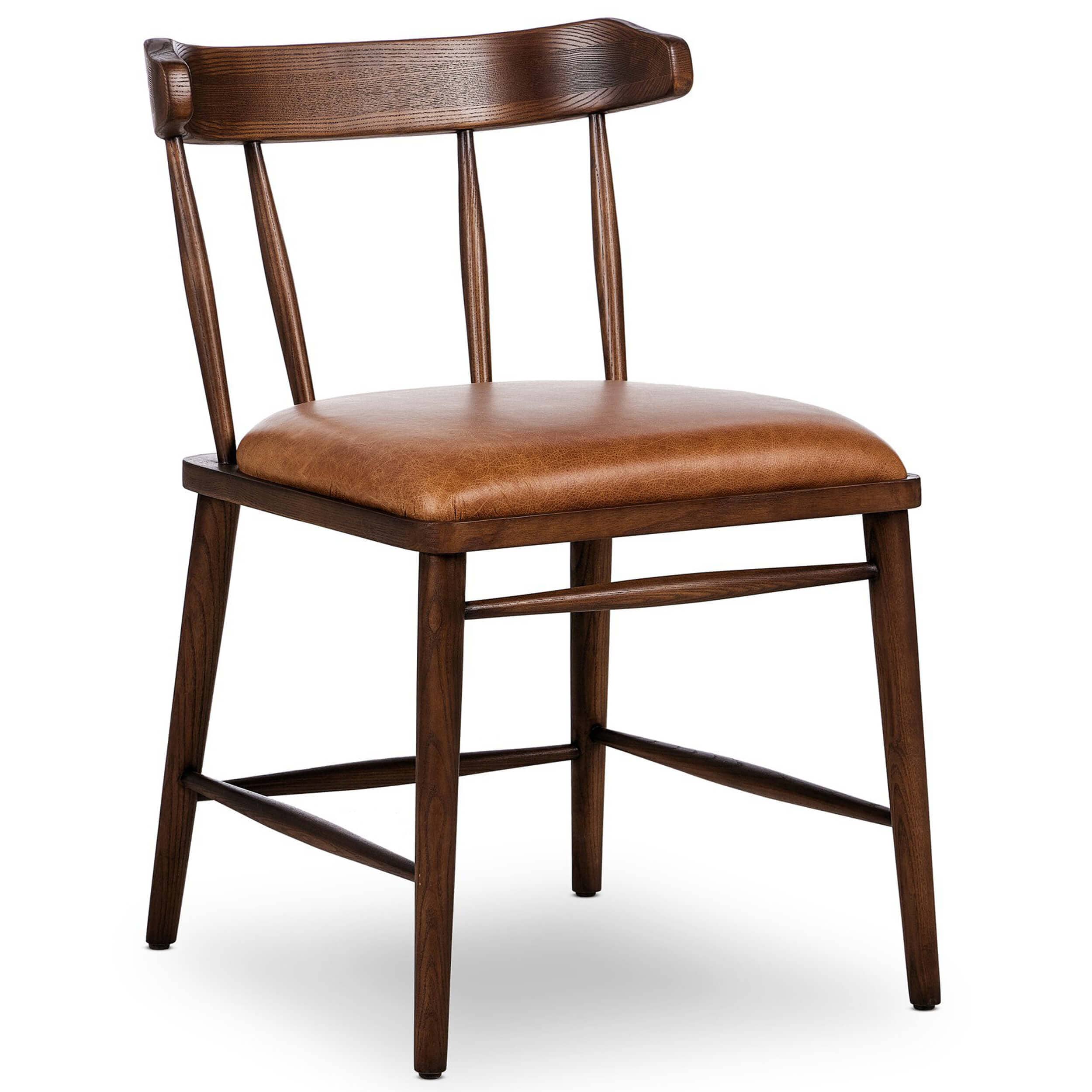 Colter Leather Dining Chair, Chaps Saddle, Set of 2 by Four Hands