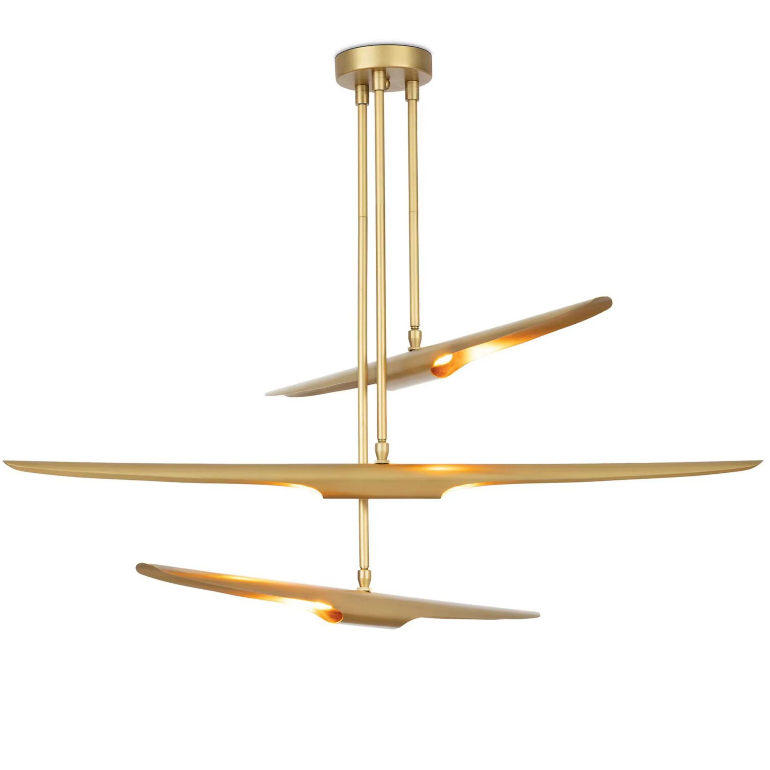 Concorde Chandelier, Natural Brass - Image 2