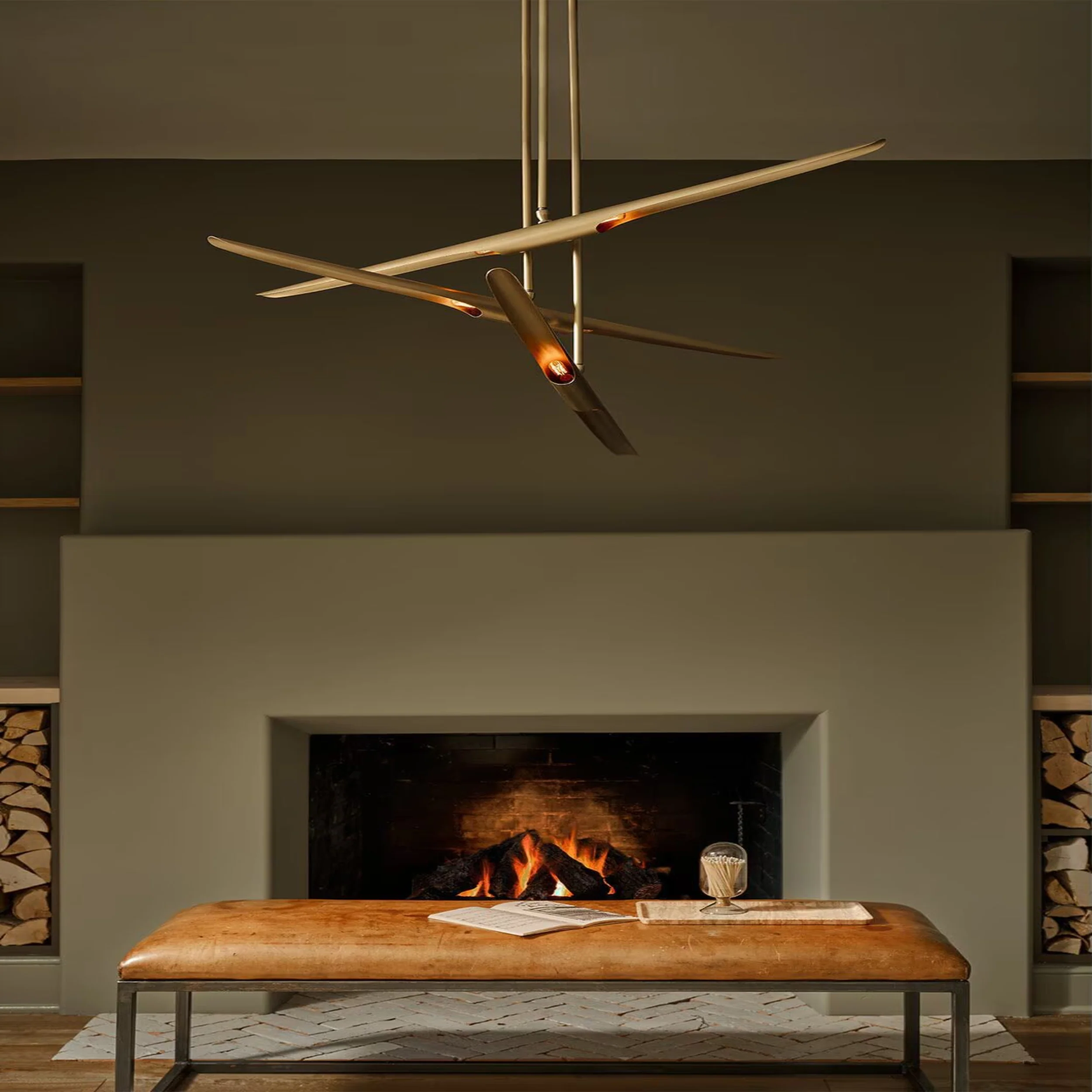 Concorde Chandelier, Natural Brass - Image 6