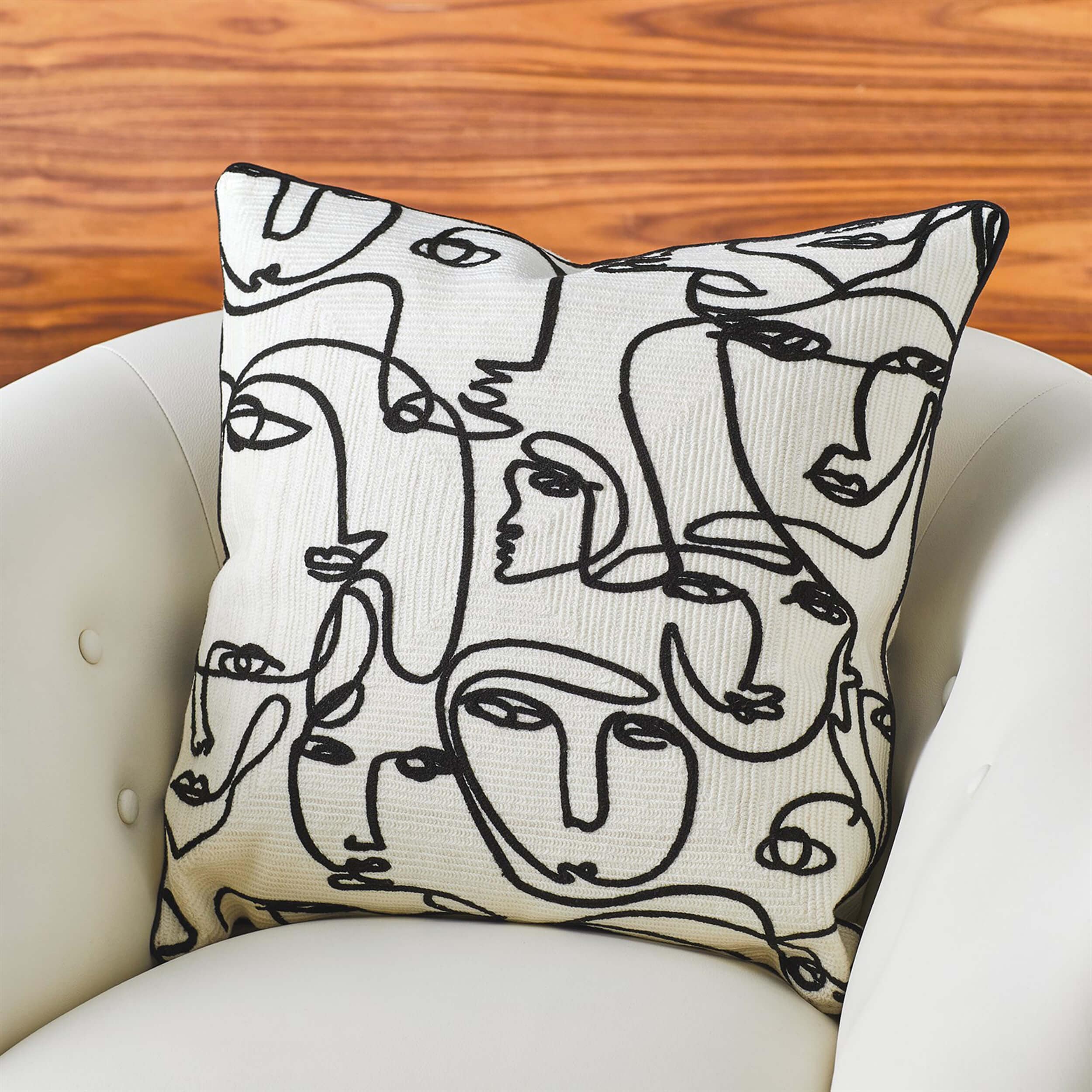 Congregation Pillow, Ivory/Black - Image 3