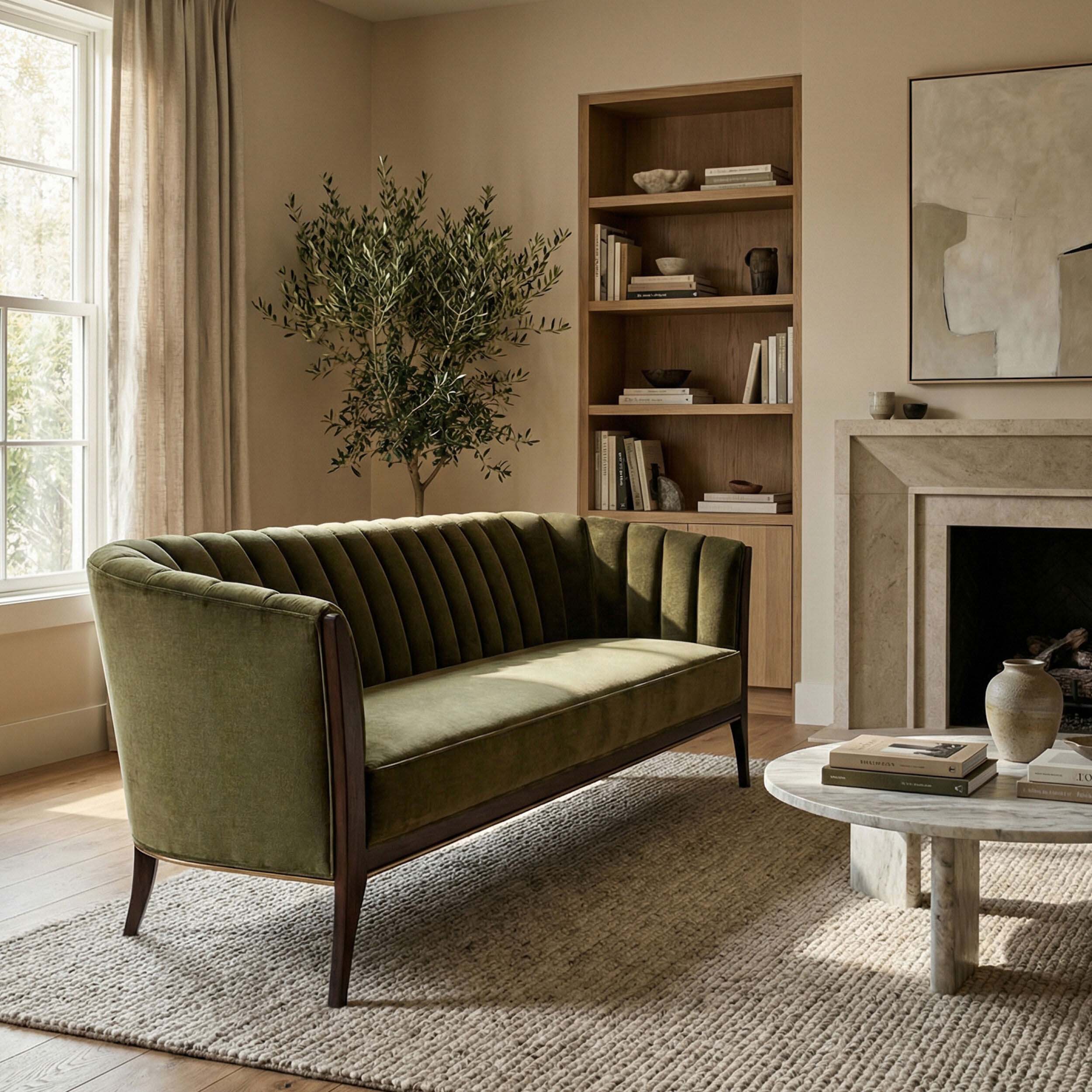 Connor Channel Back Sofa, Muslin - Image 4