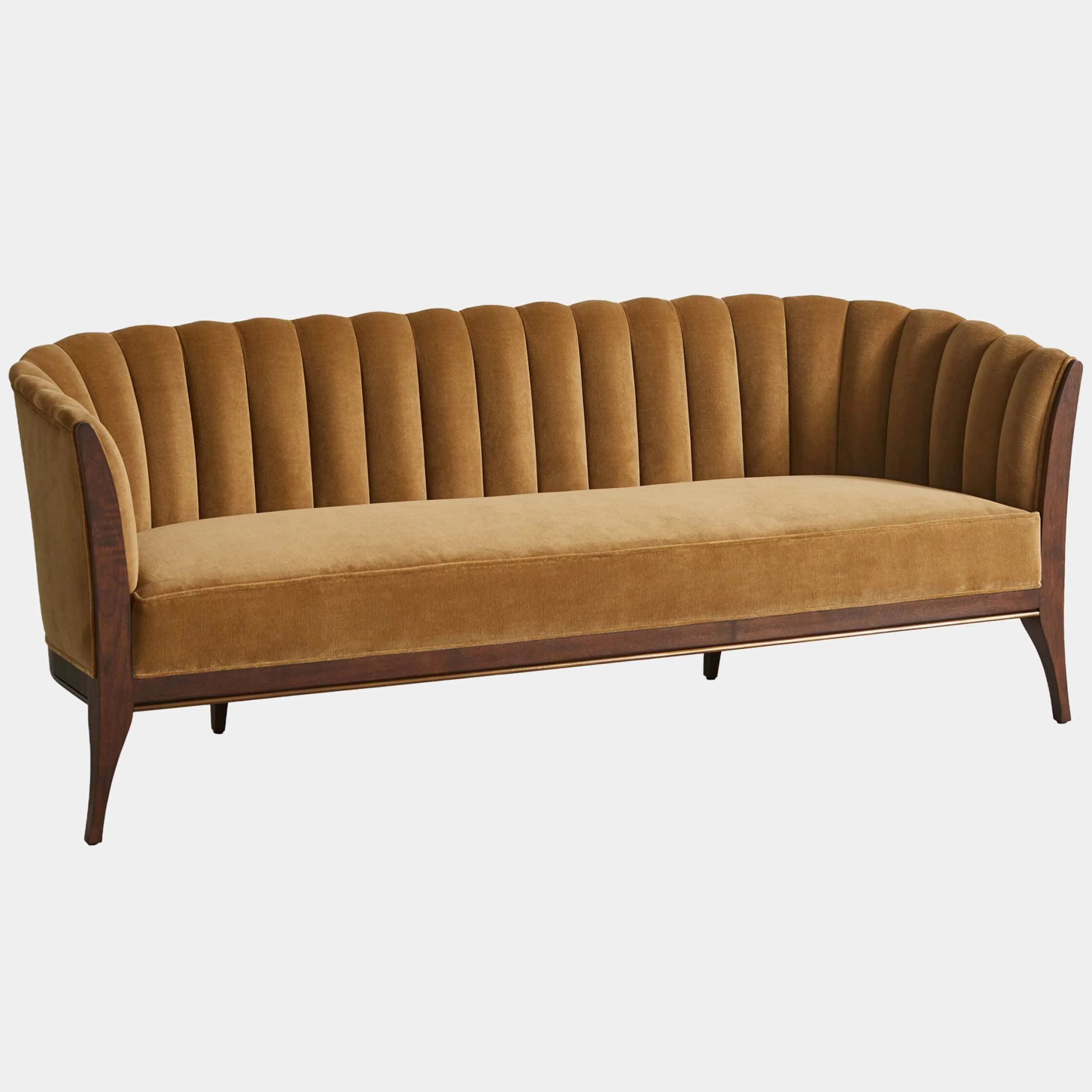 Connor Channel Back Sofa, Toast Velvet - Image 2