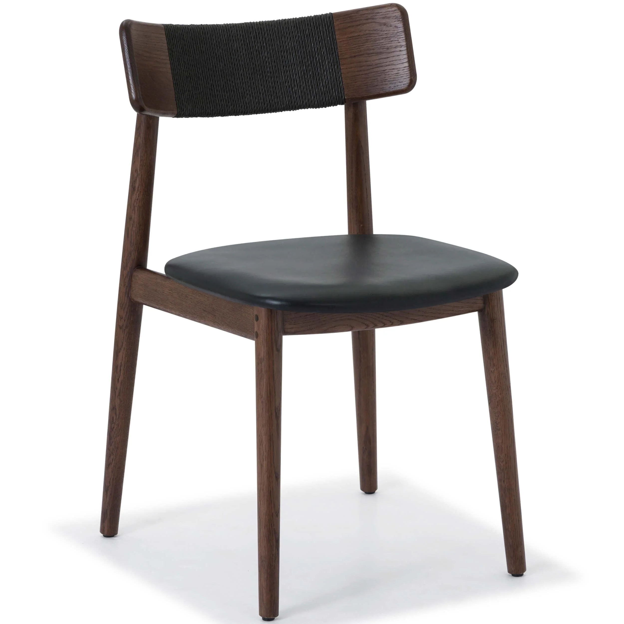 Converse Leather Dining Chair, Mud Brown, Set of 2