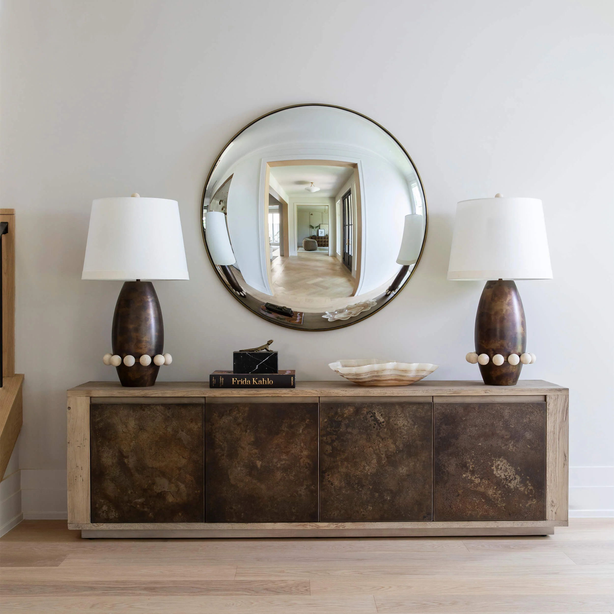 Convex Mirror, Vintage Brass by Four Hands - Image 6