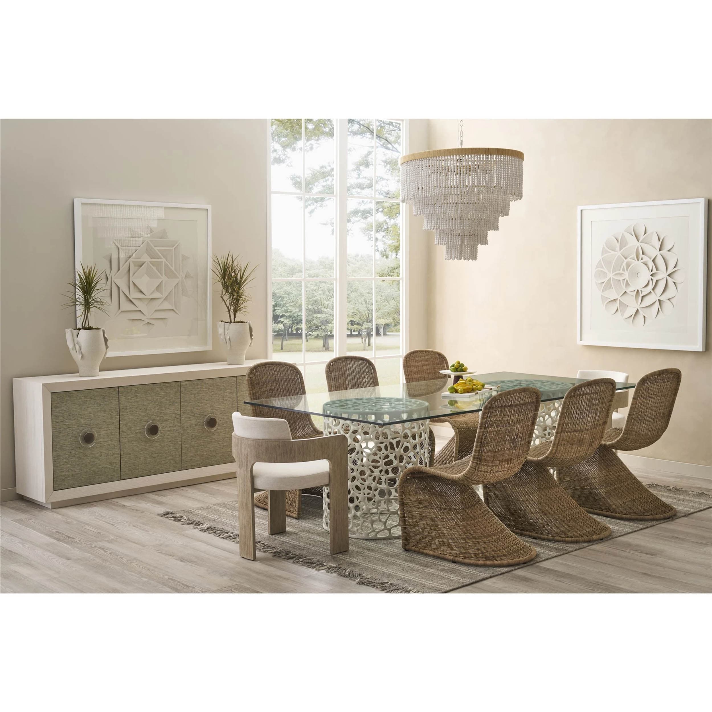Coral Rectangular Dining Table, White - Image 3