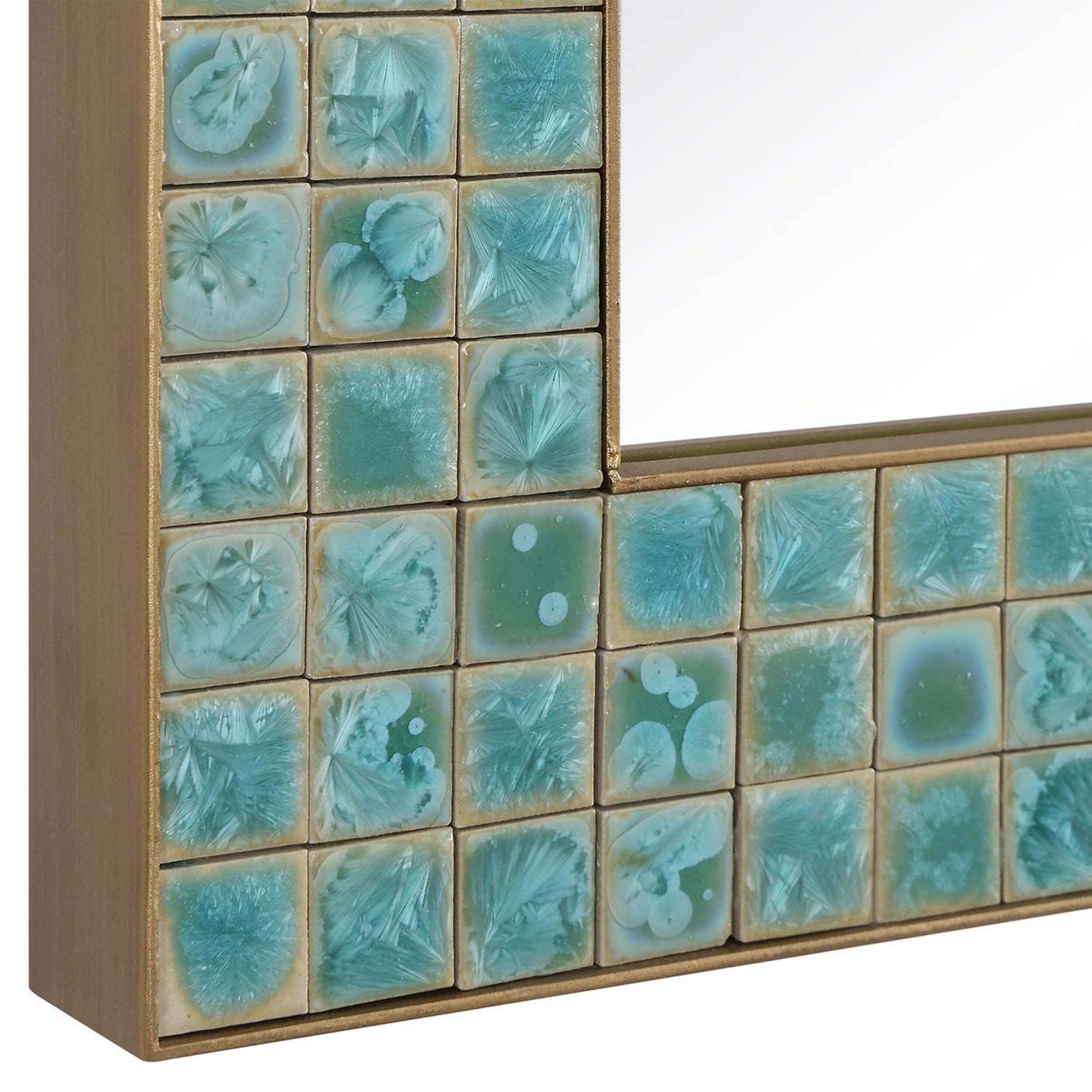 Coralie Mirror, Teal Green - Image 3