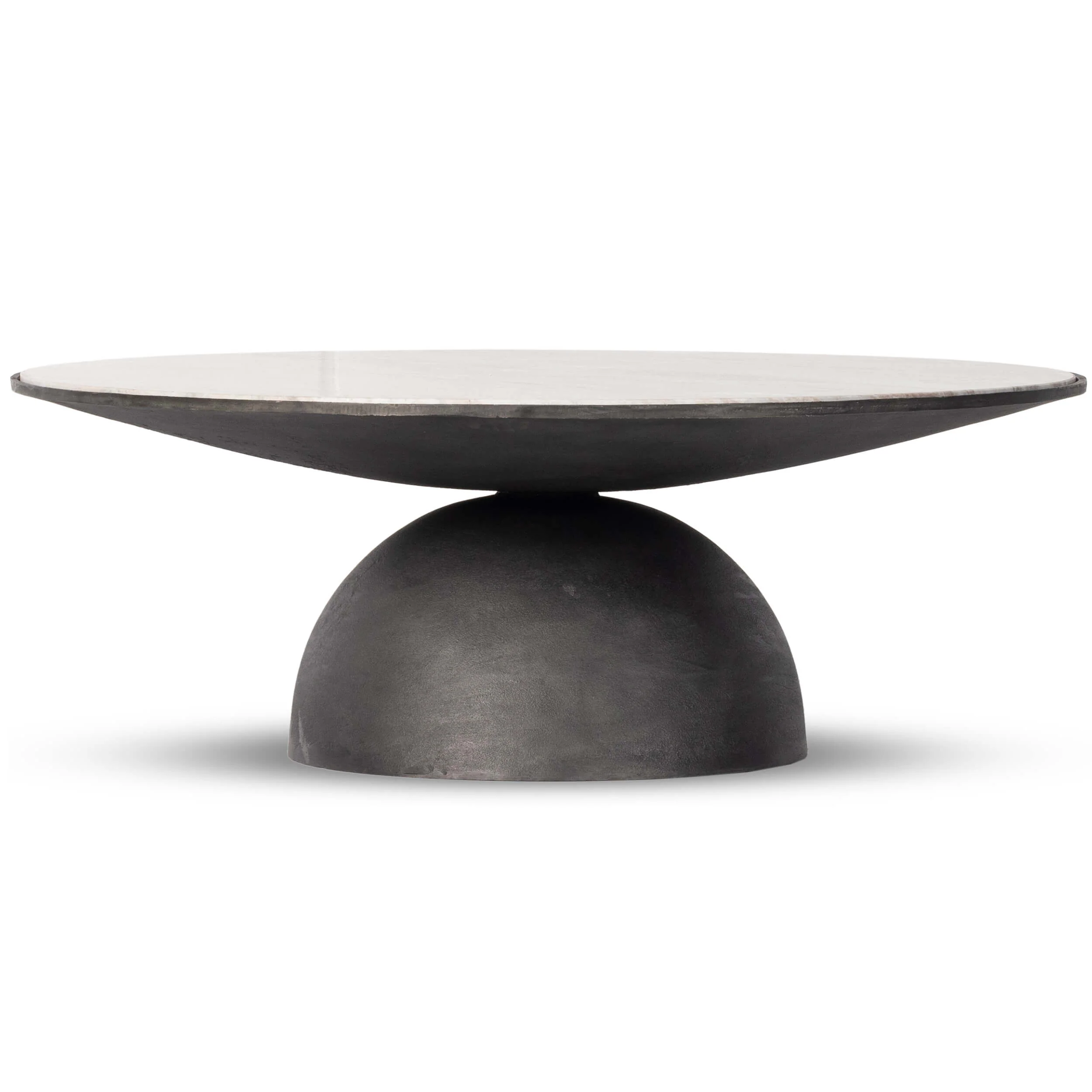 Corbett Coffee Table, Cream Taupe/Hammered Grey by Four Hands