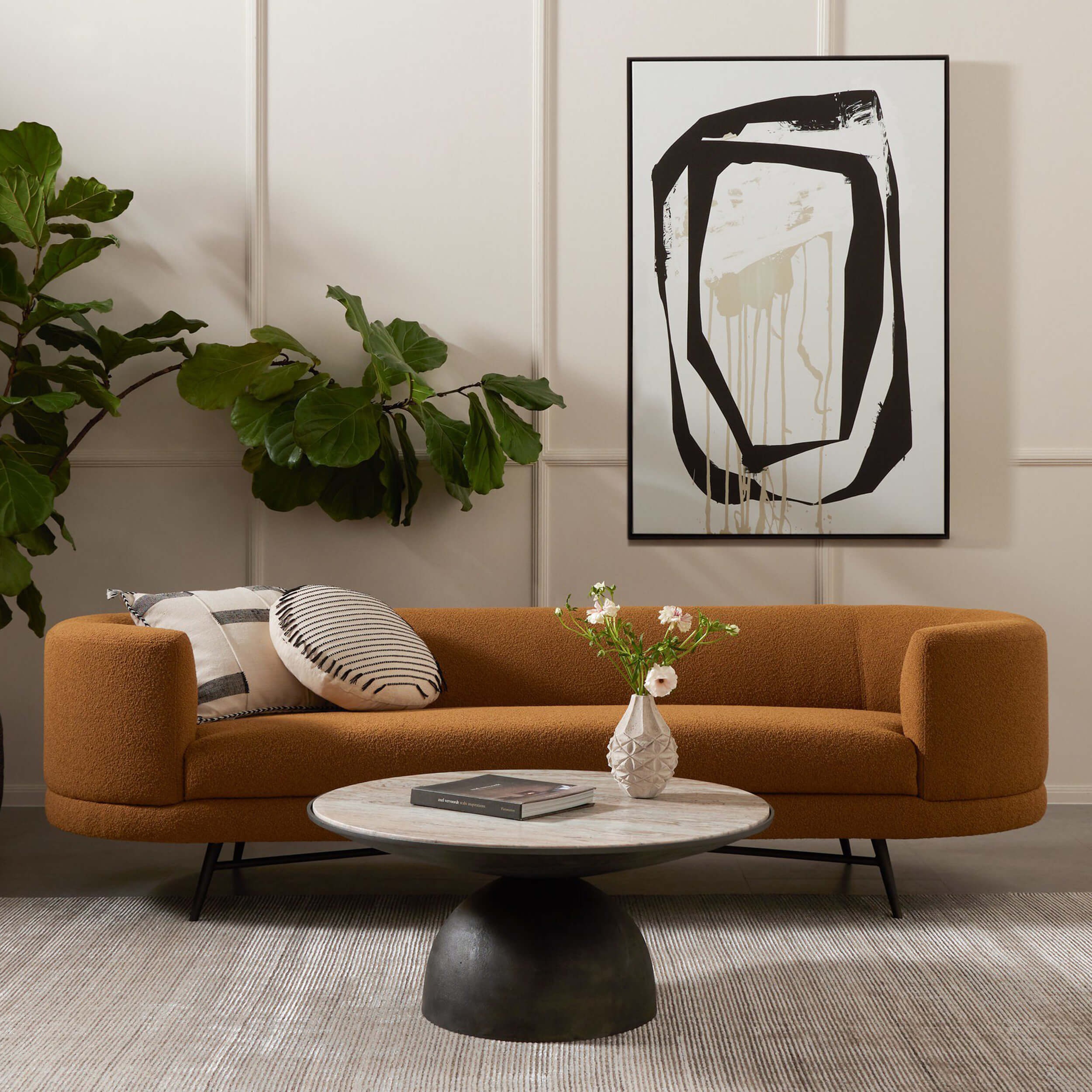 Corbett Coffee Table, Cream Taupe/Hammered Grey by Four Hands - Image 11